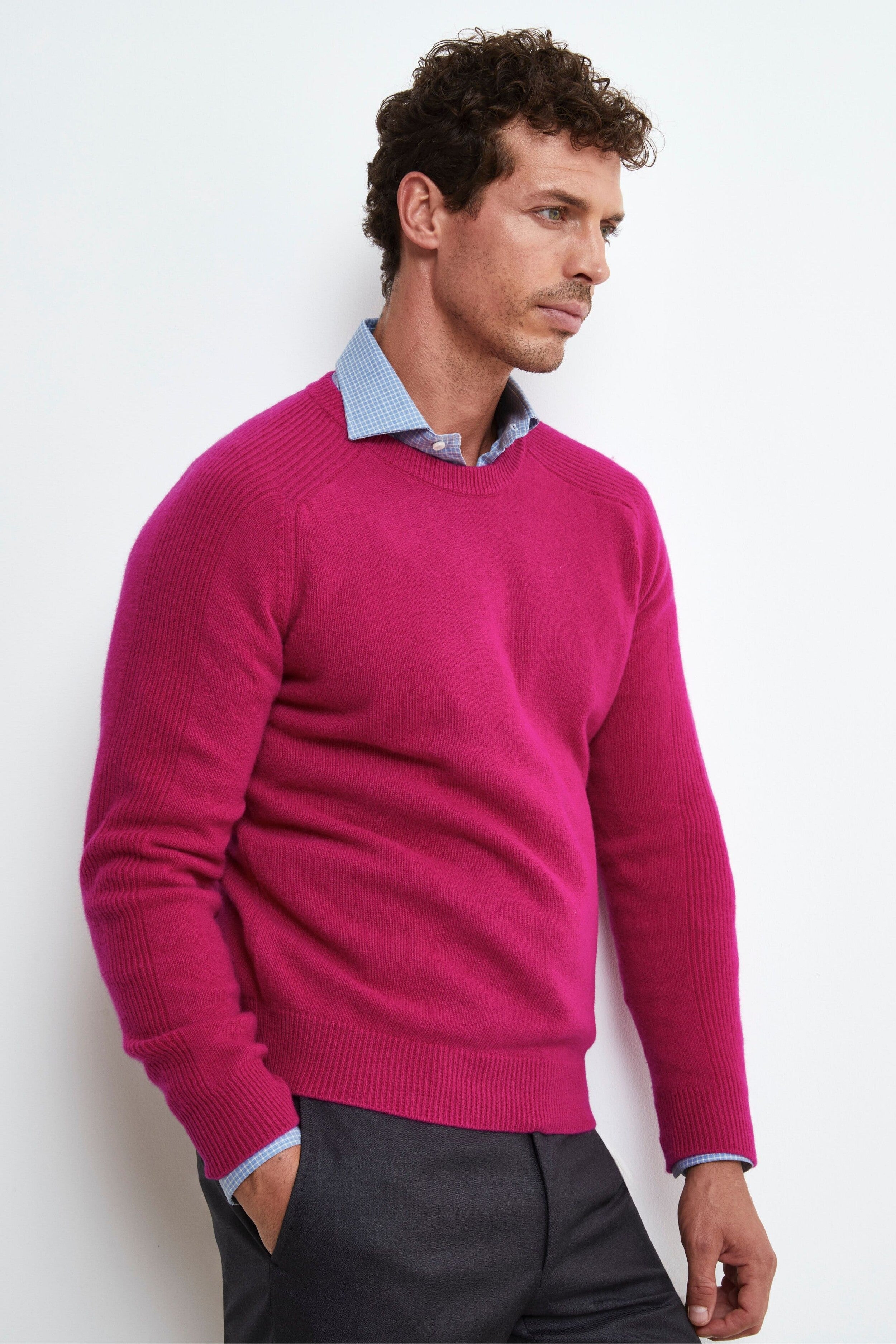 Girocollo in Lana e Cashmere - MAGENTA