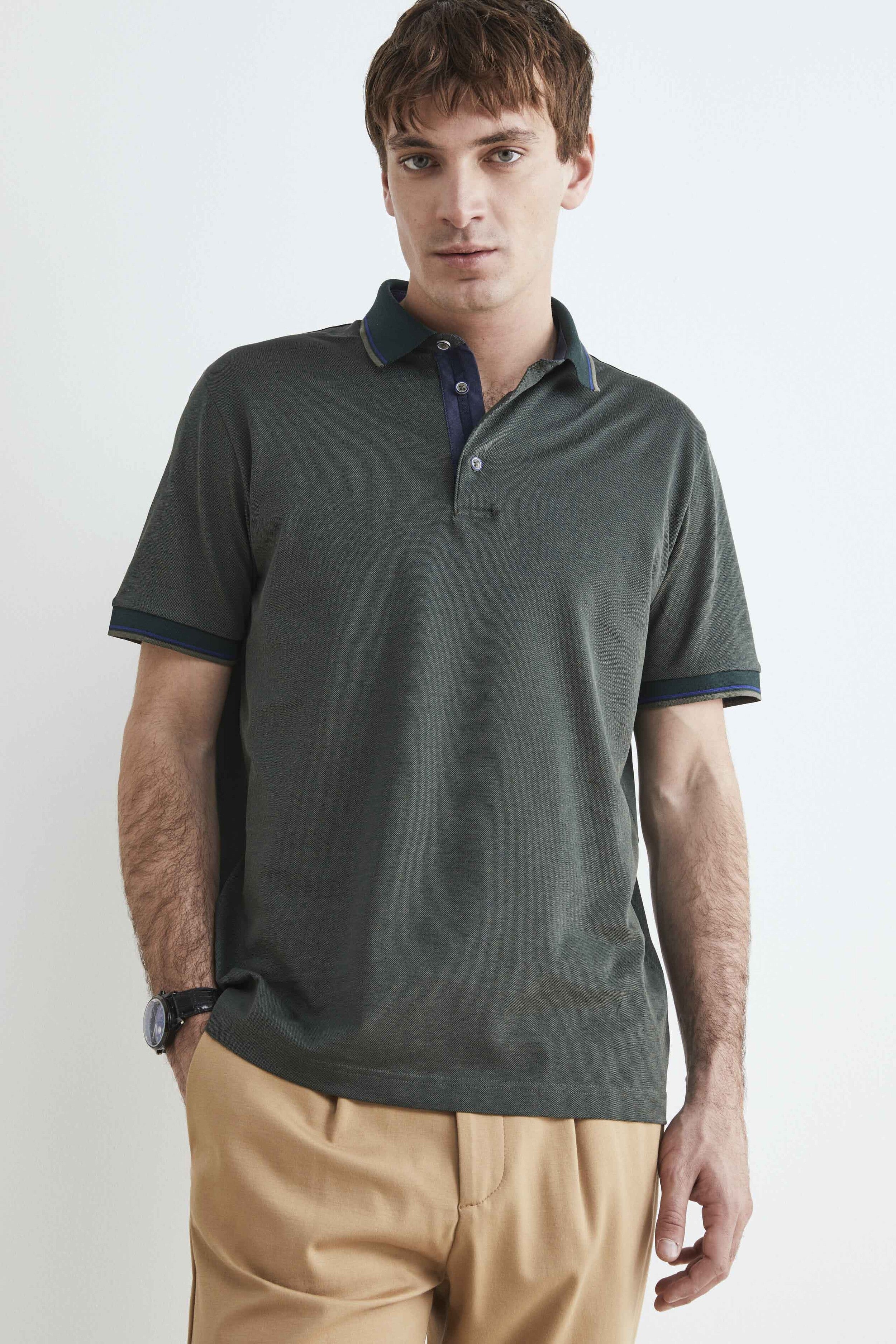 Lisle thread polo shirt - Green