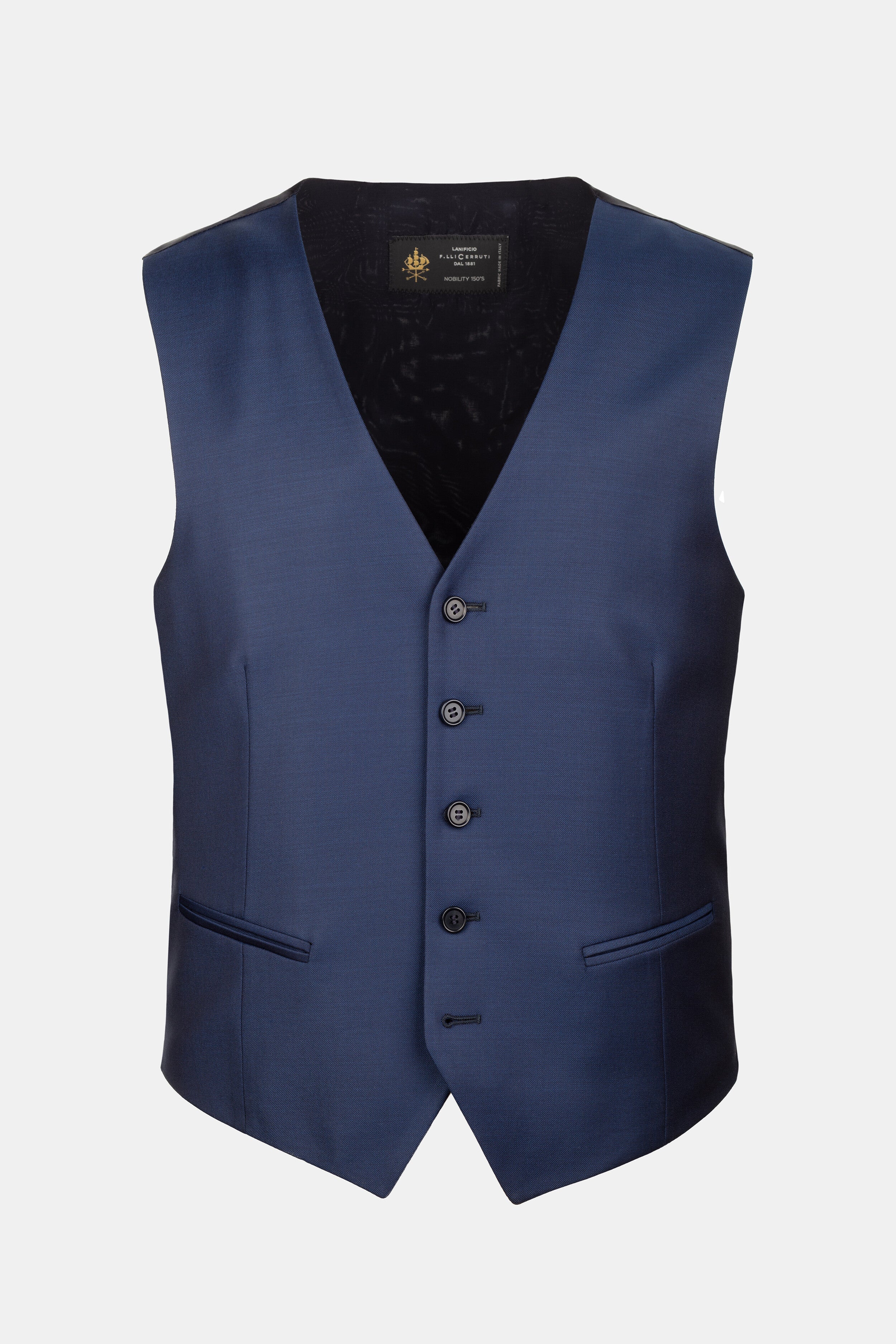 Gilet en laine bleue - BLEU