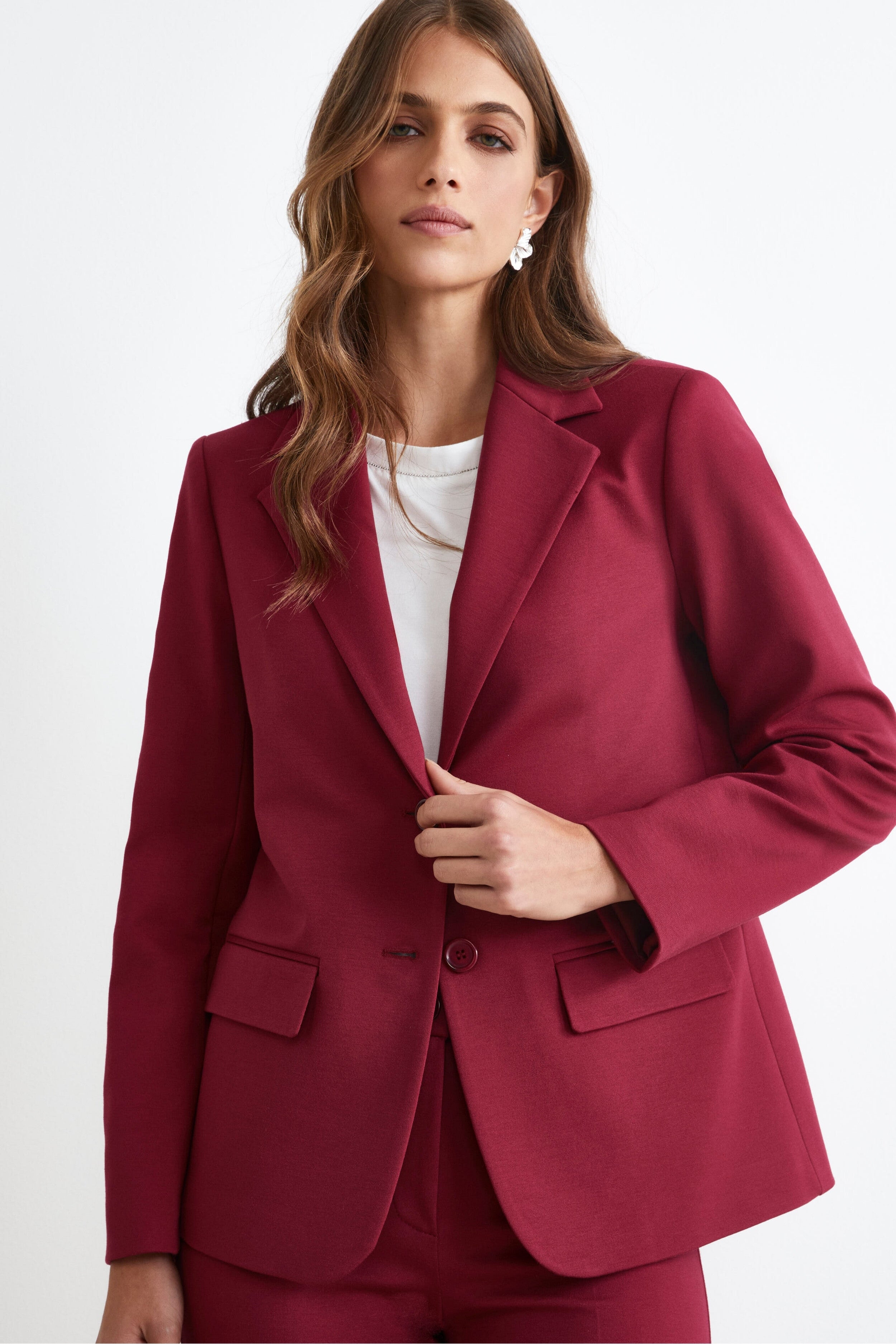 Blazer Elegante Monopetto - ROSSO