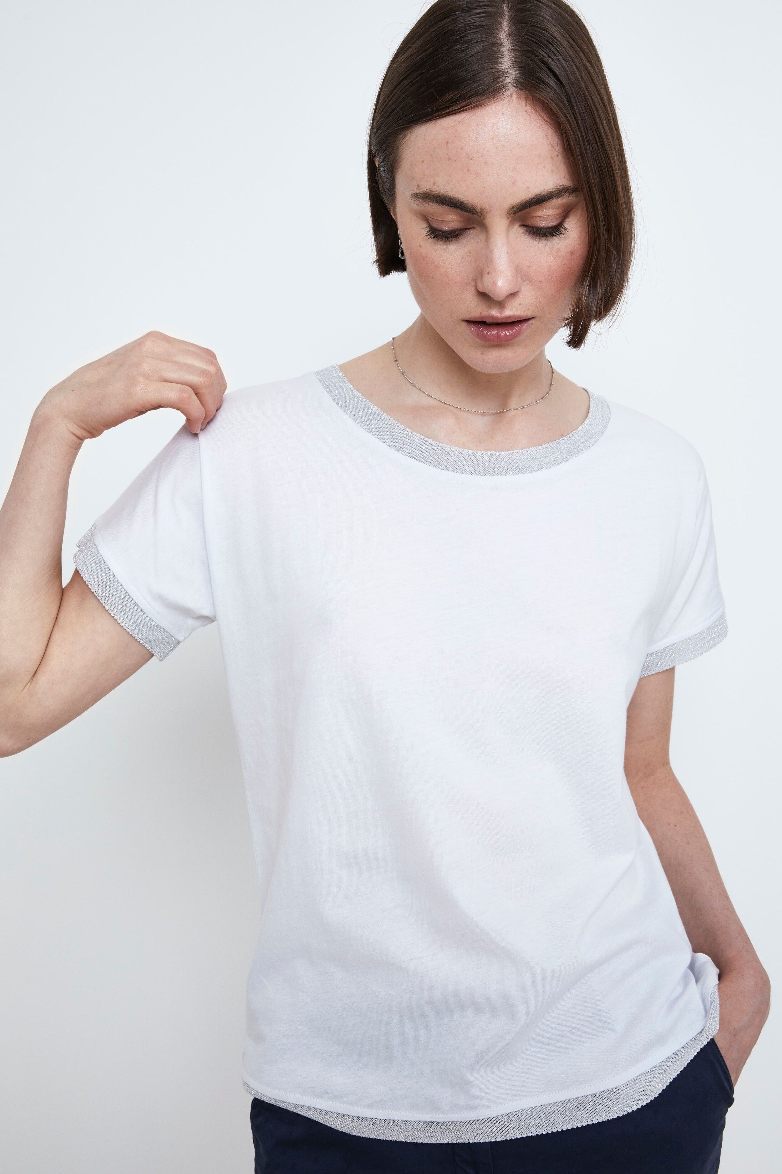 Regular Cotton T-shirt - WHITE
