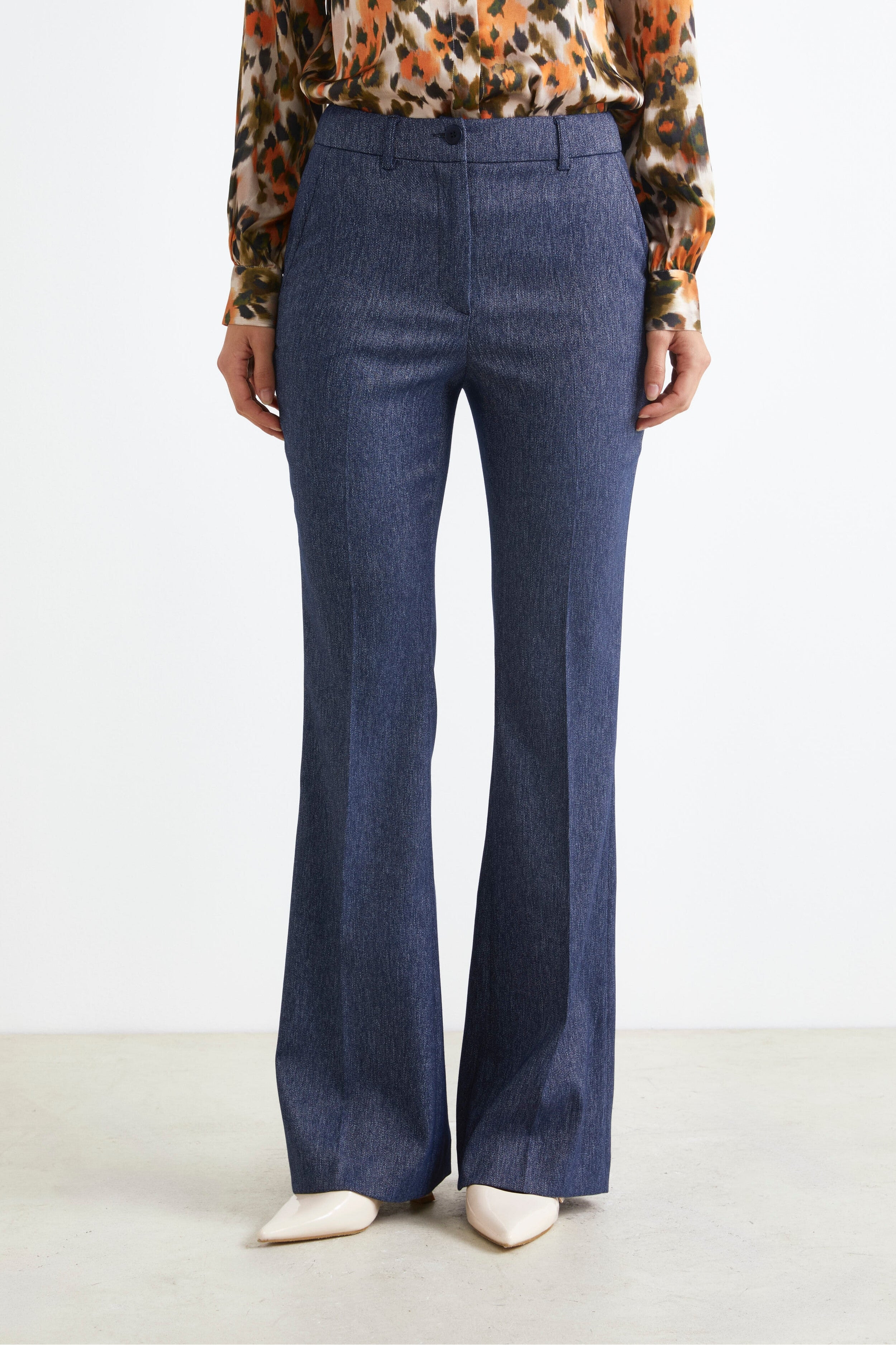 Pantalone Denim a Zampa - DENIM