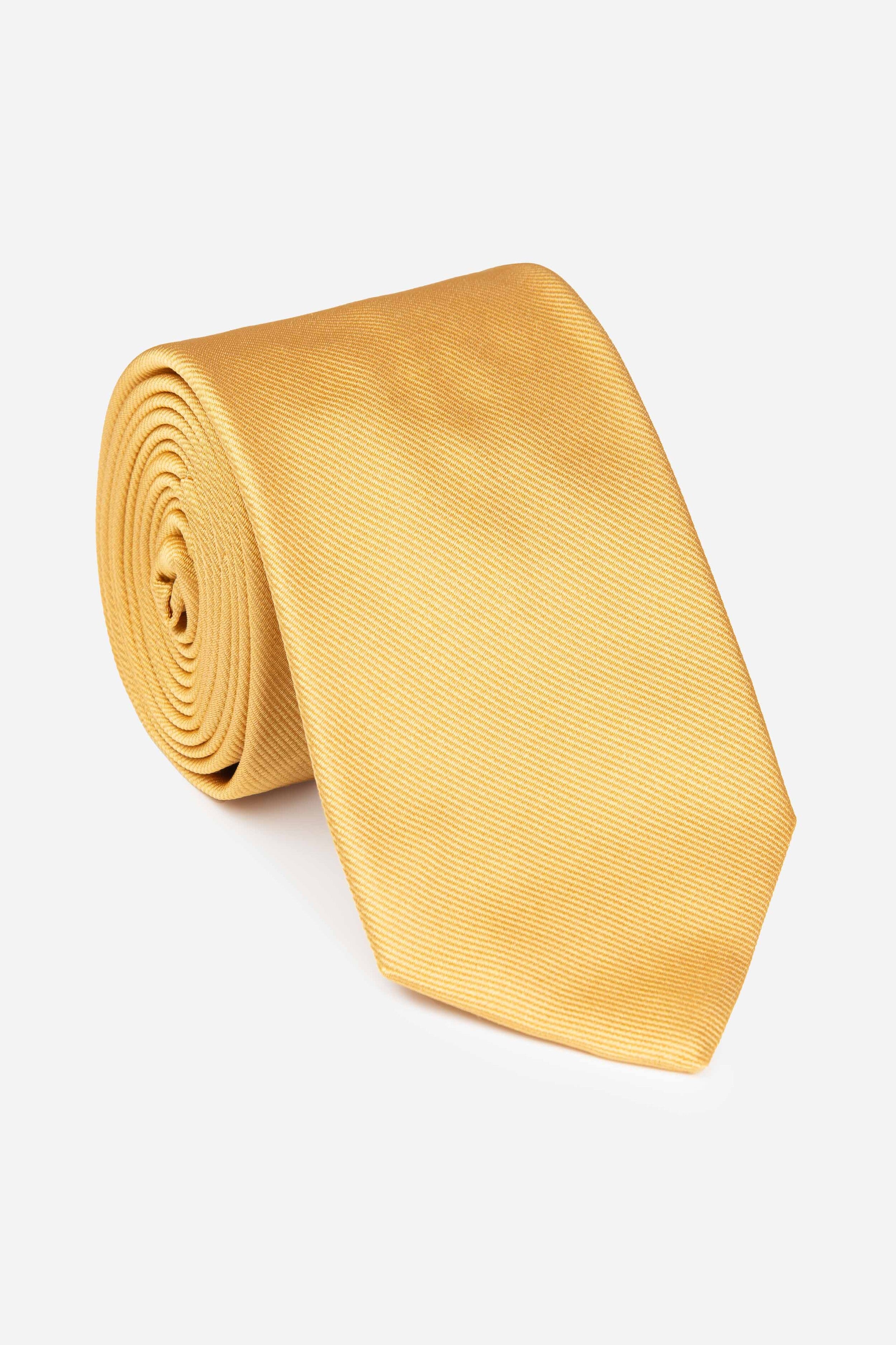 Cravatta in seta ottoman - GIALLO