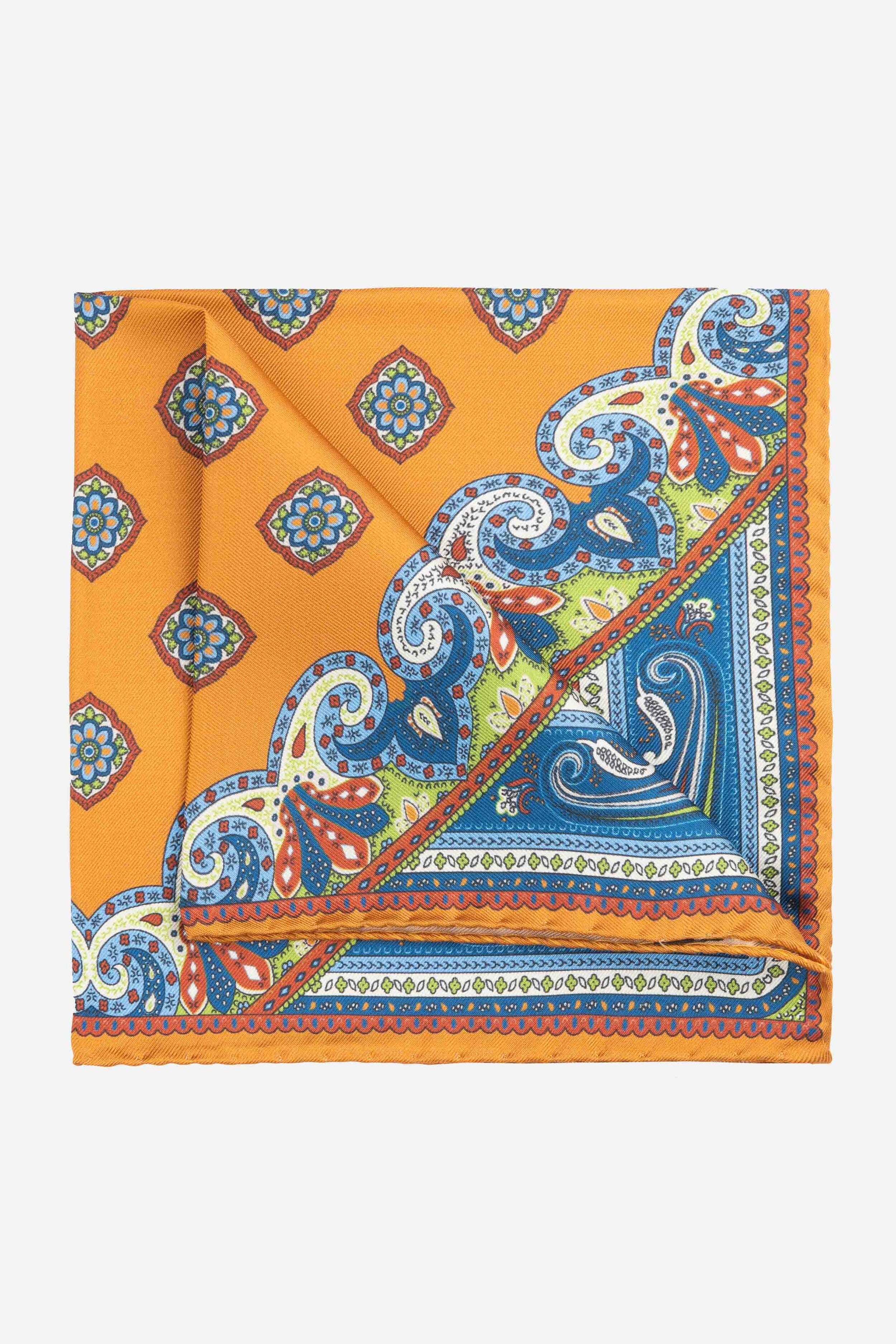 Pochette à motifs géométriques - Motif orange