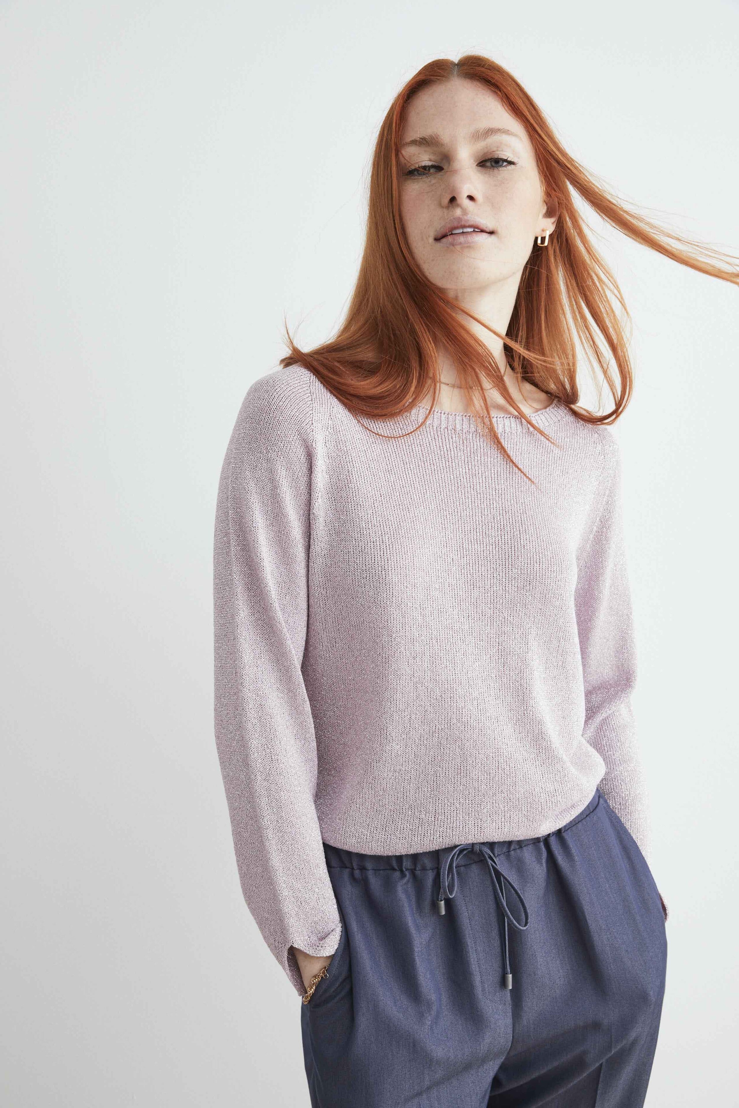 Boat-neck sweater - PINK