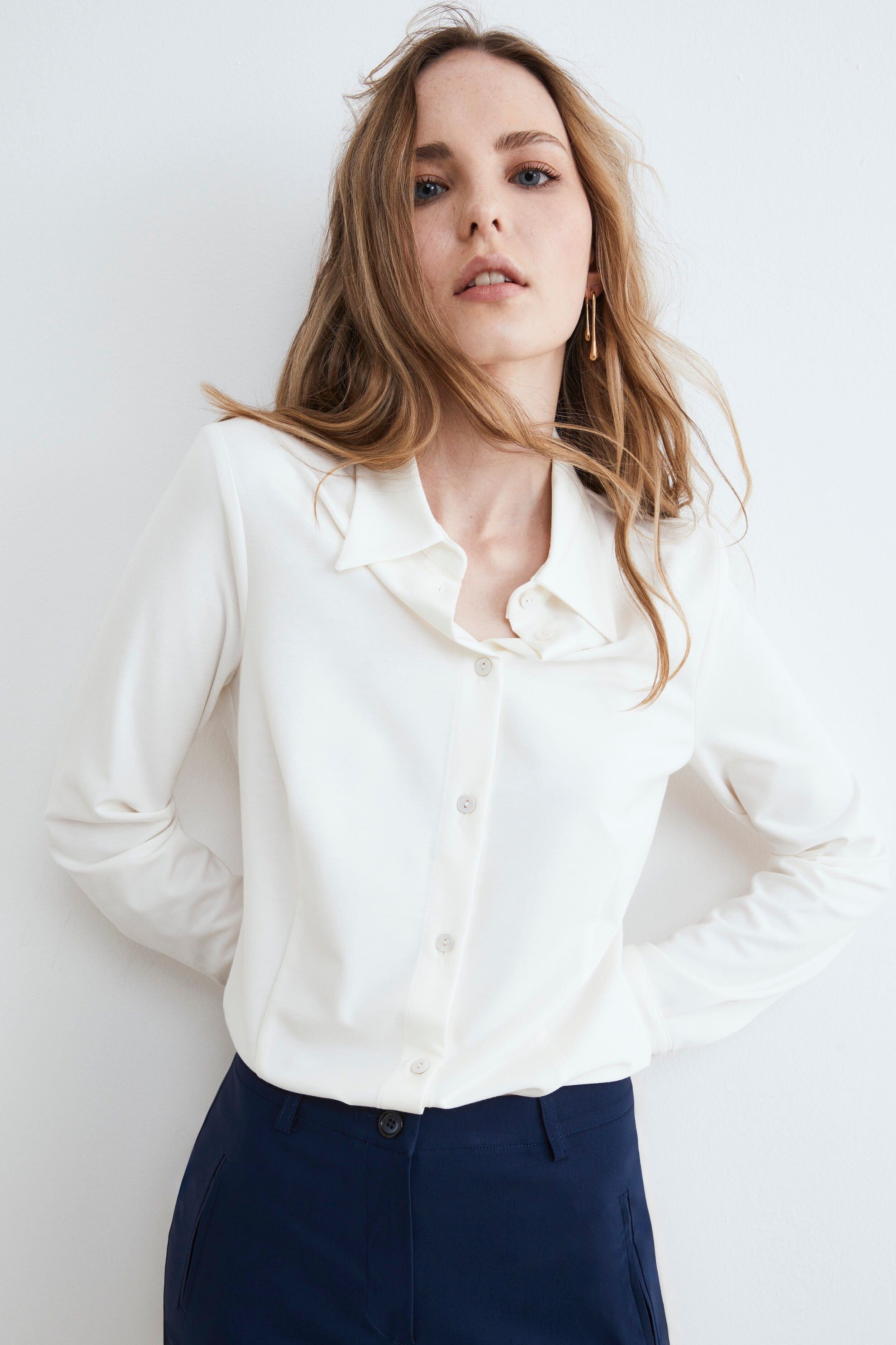 Camicia regular bianca - BIANCO