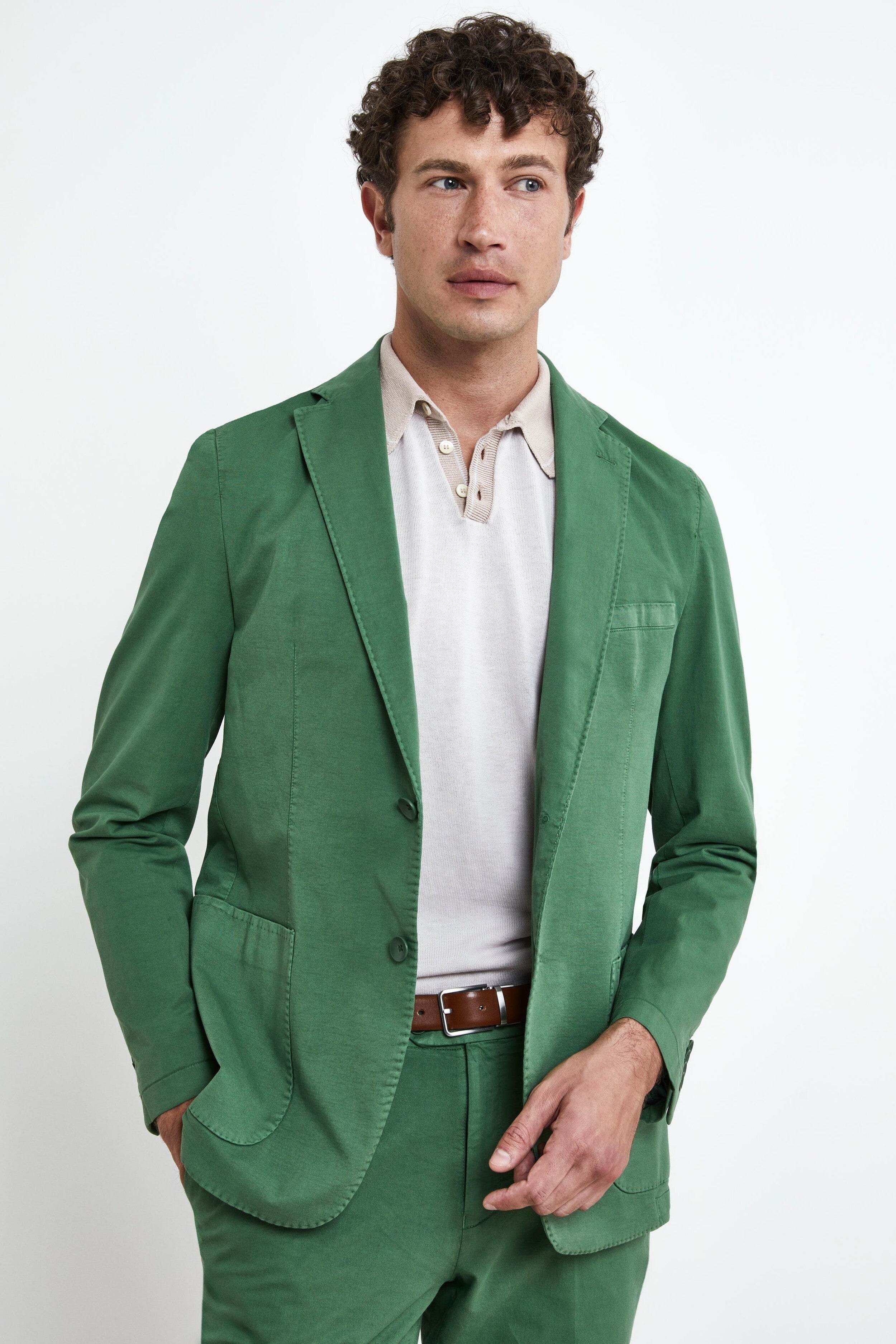 Cotton Casual Jacket - GREEN