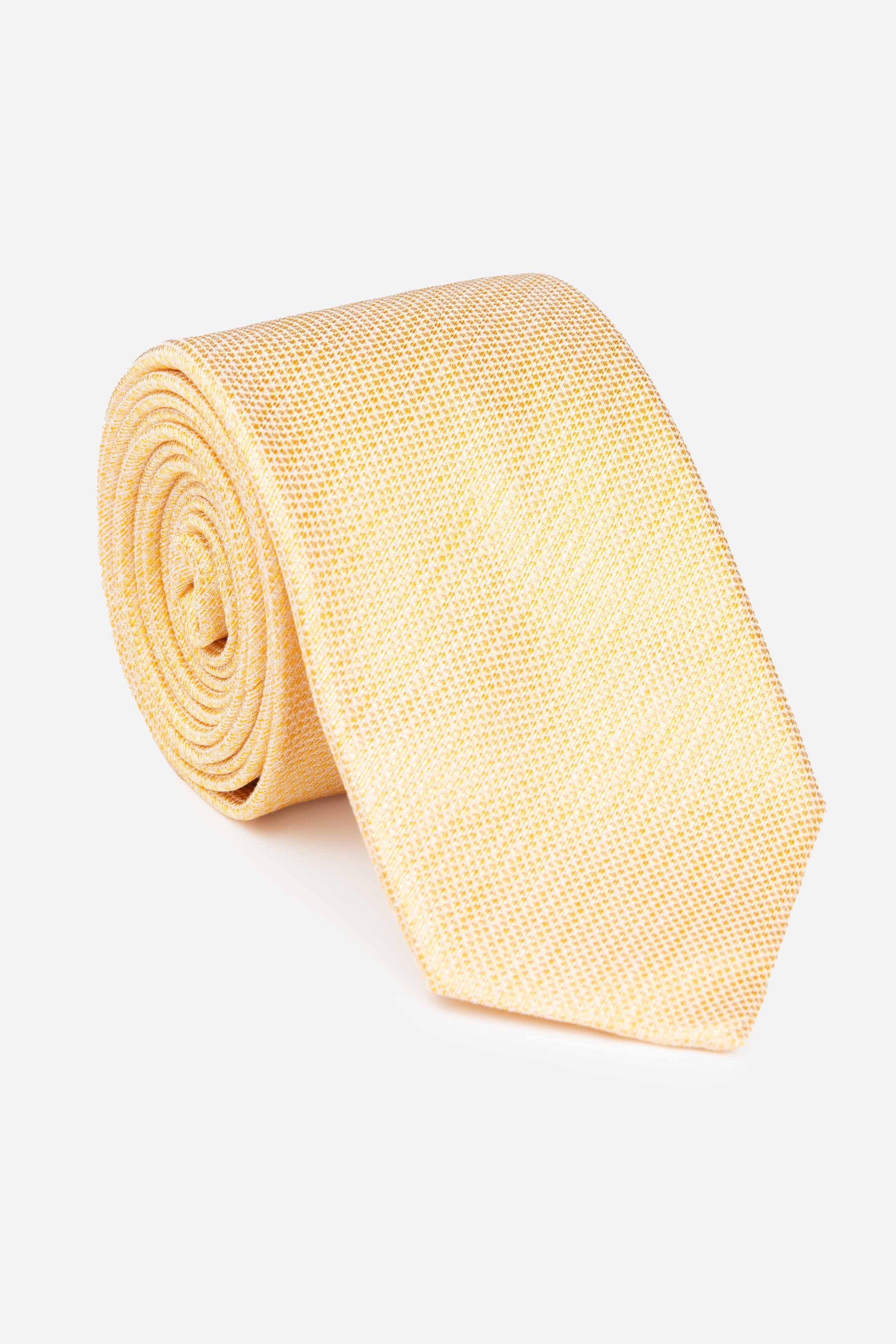 Square patterned tie - YELLOW
