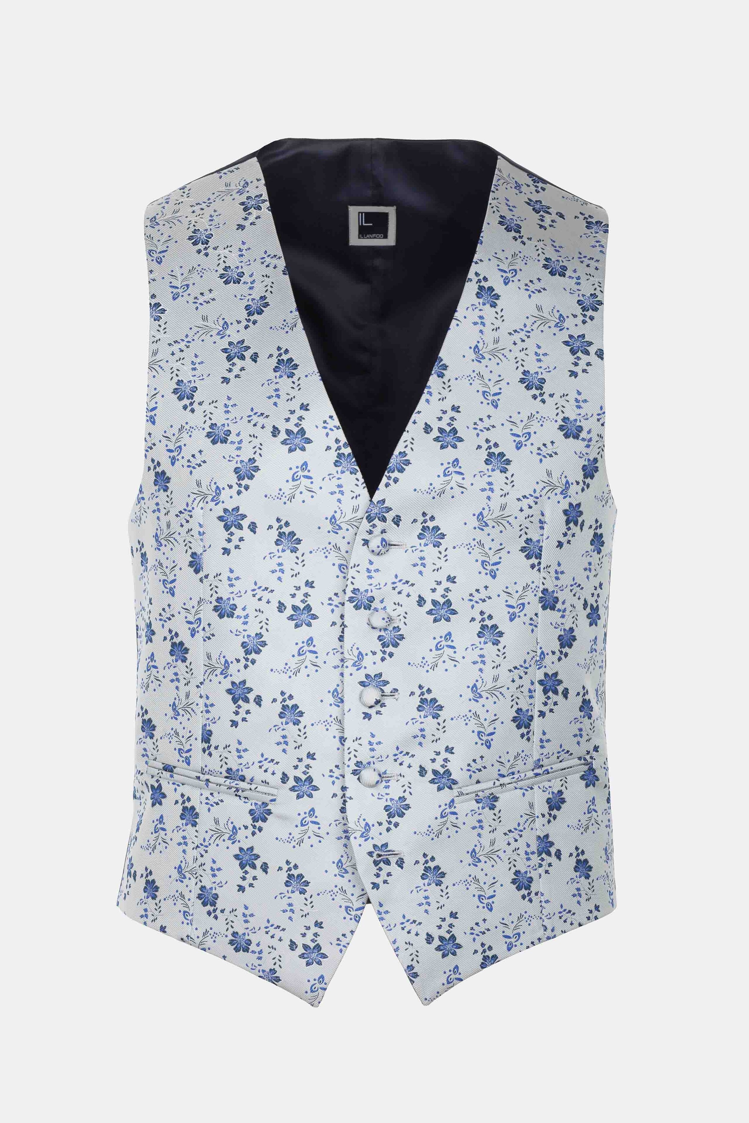 Floral vest - Grey-Blue pattern