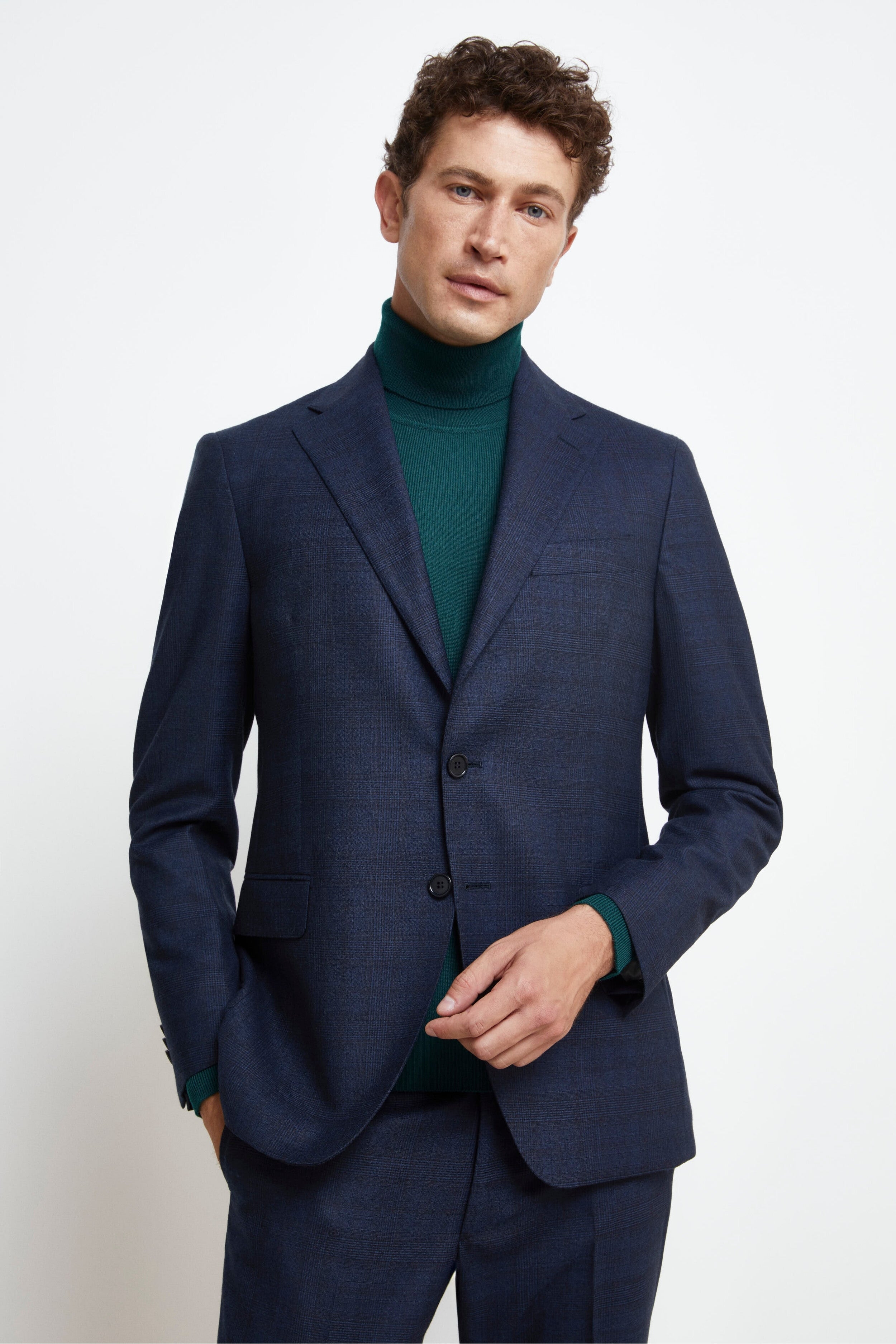 Abito Elegante in Lana Slim Fit - GALLES BLU