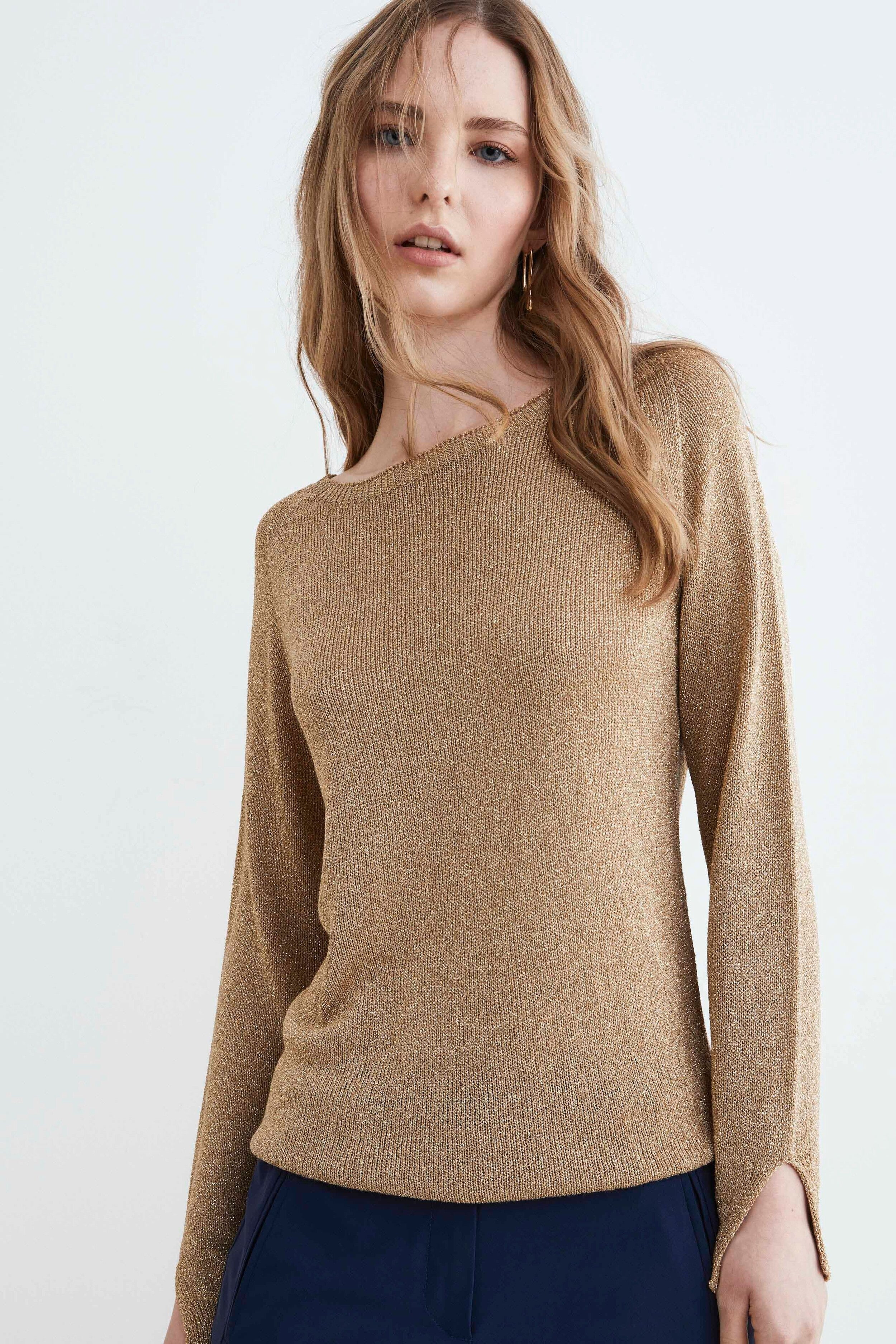 Boat-neck sweater - Gold