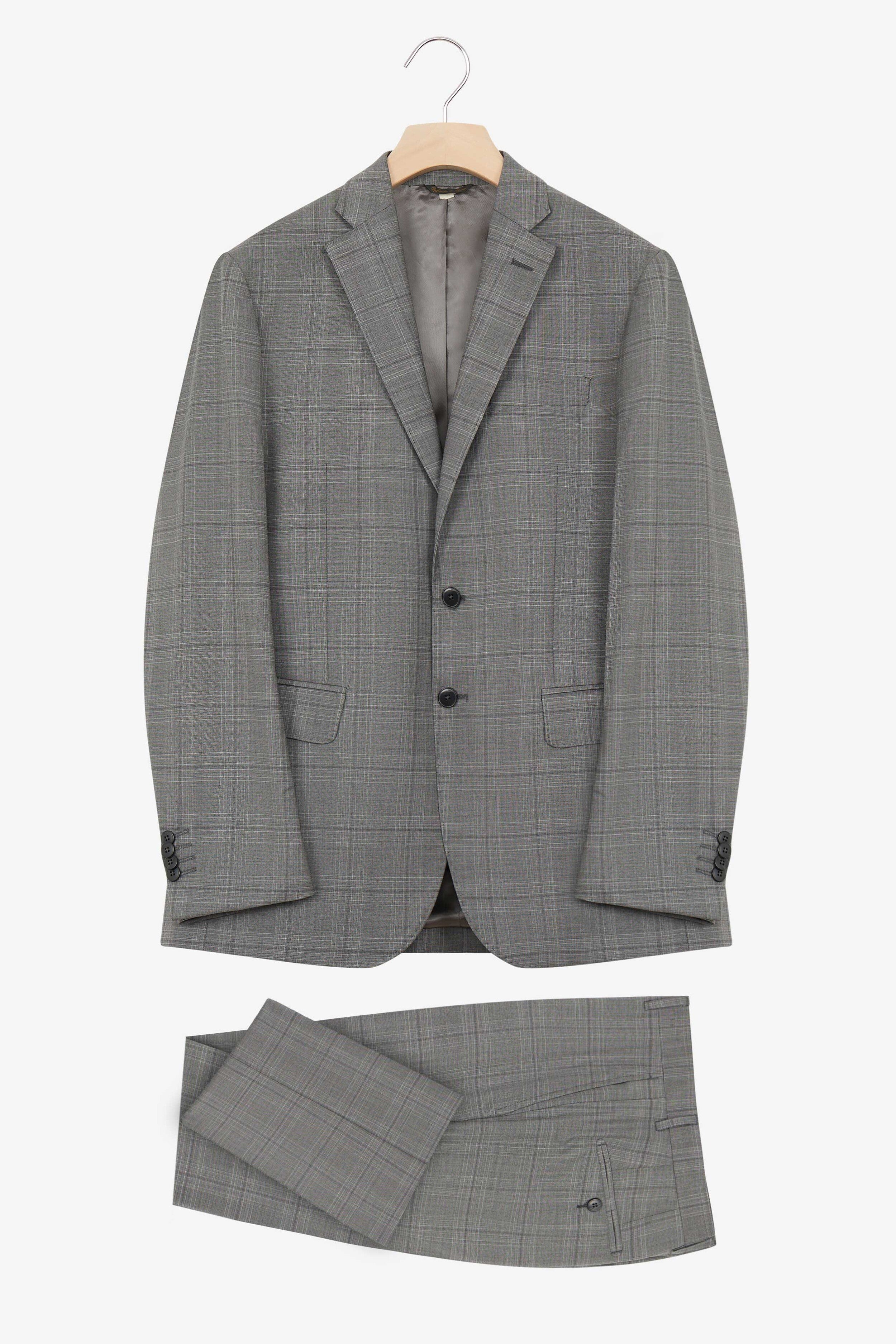 Grey plaid suit - Grey check