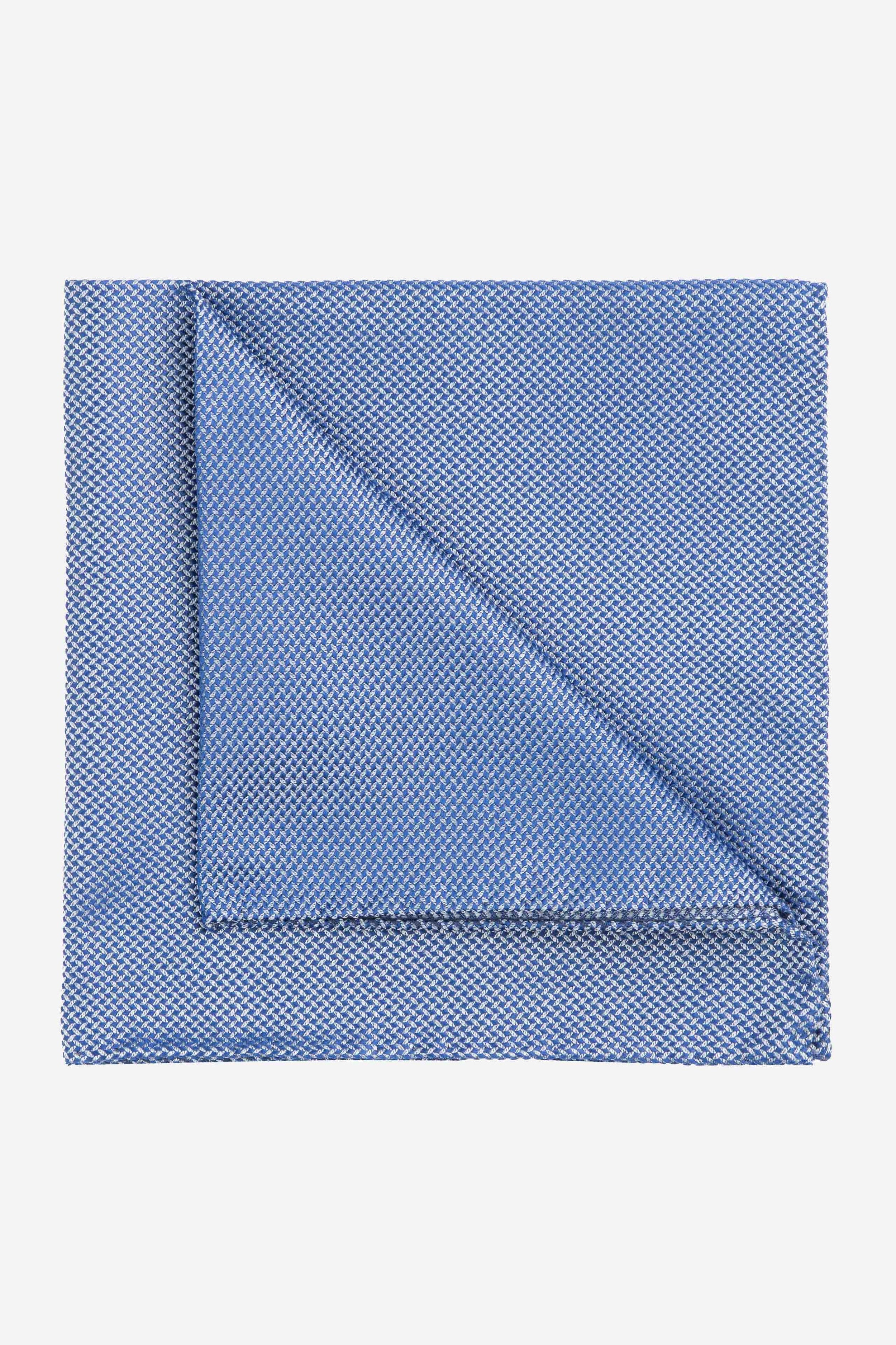 Blue patterned pocket-square - Royal blue