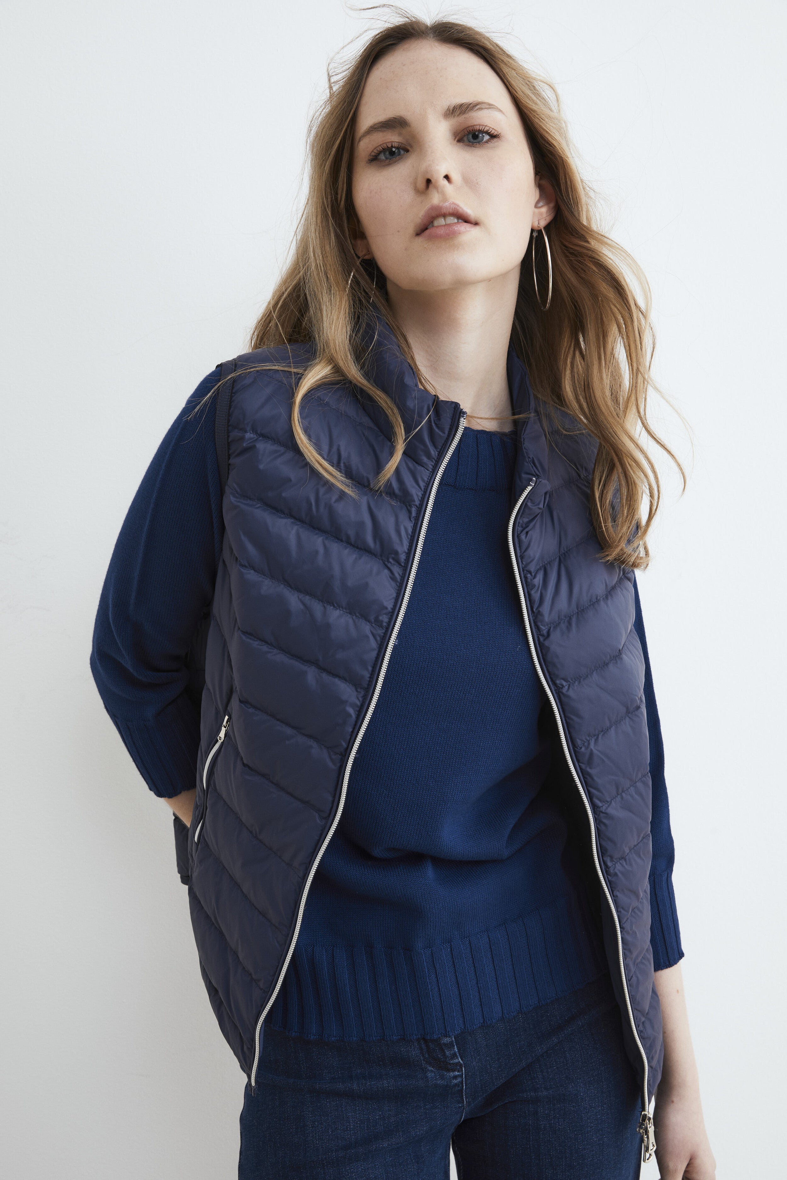 Gilet en duvet pour femmes - Bleu marine