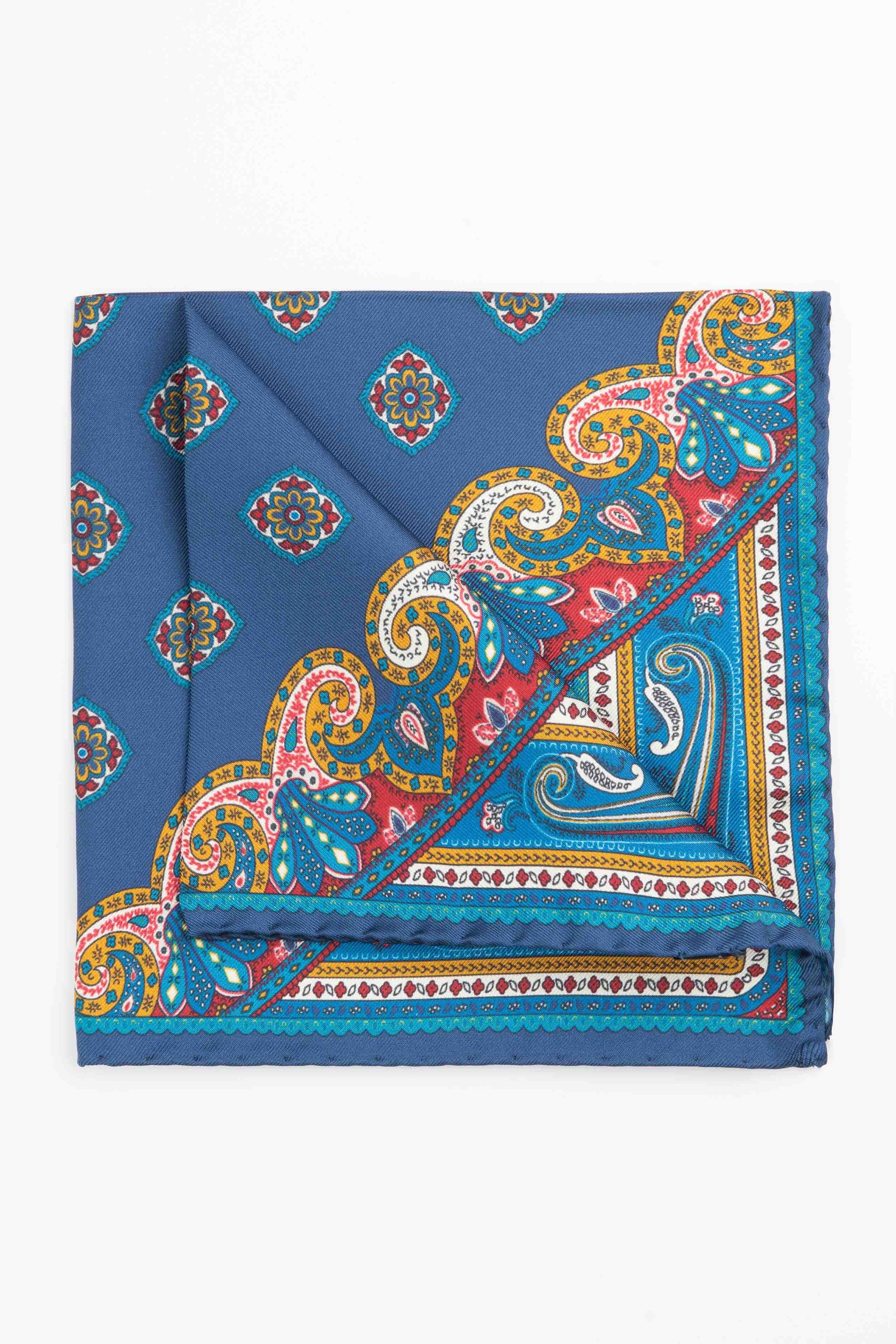 Pochette à motifs géométriques - Motif bleu