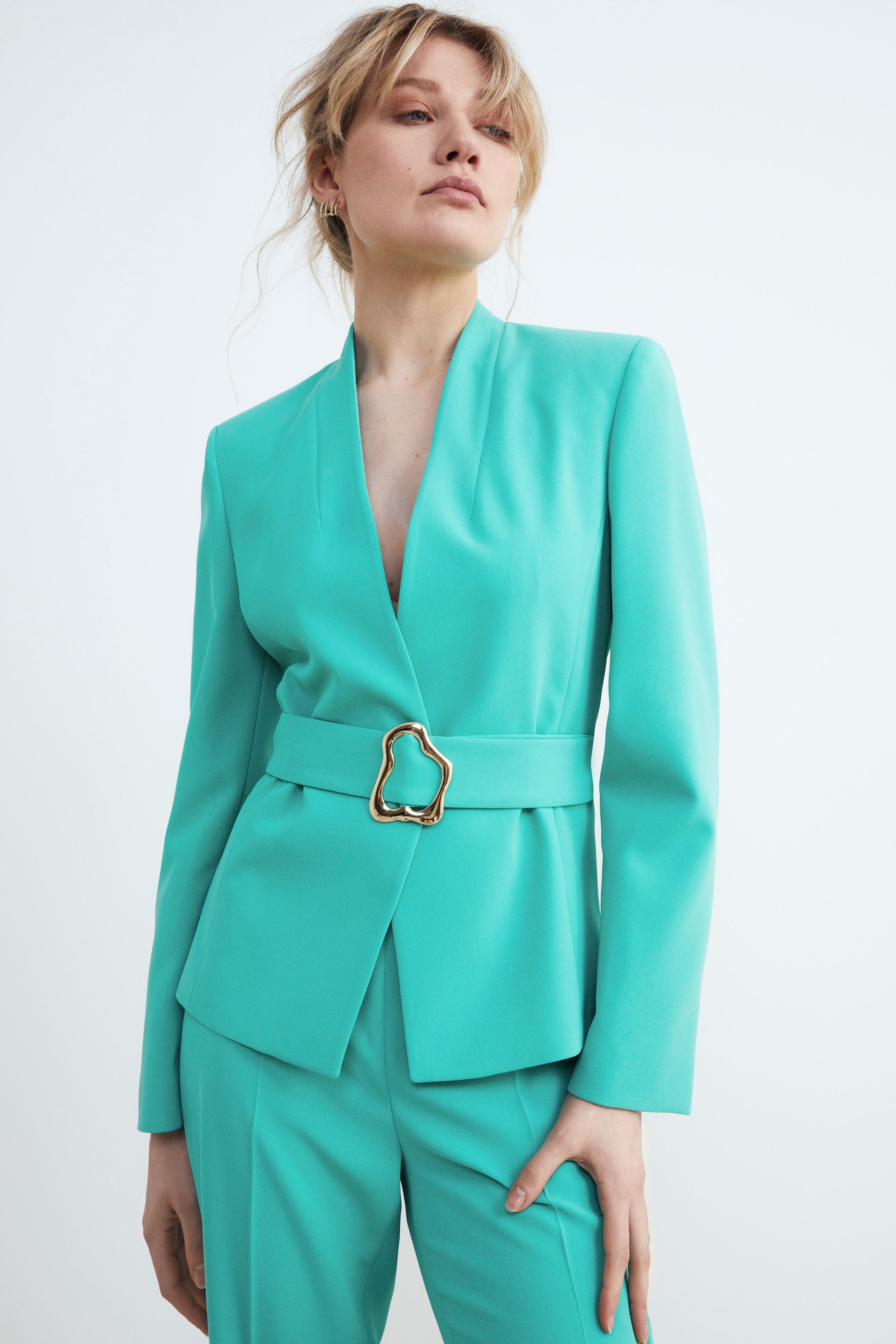 Elegant formal jacket - EMERALD GREEN