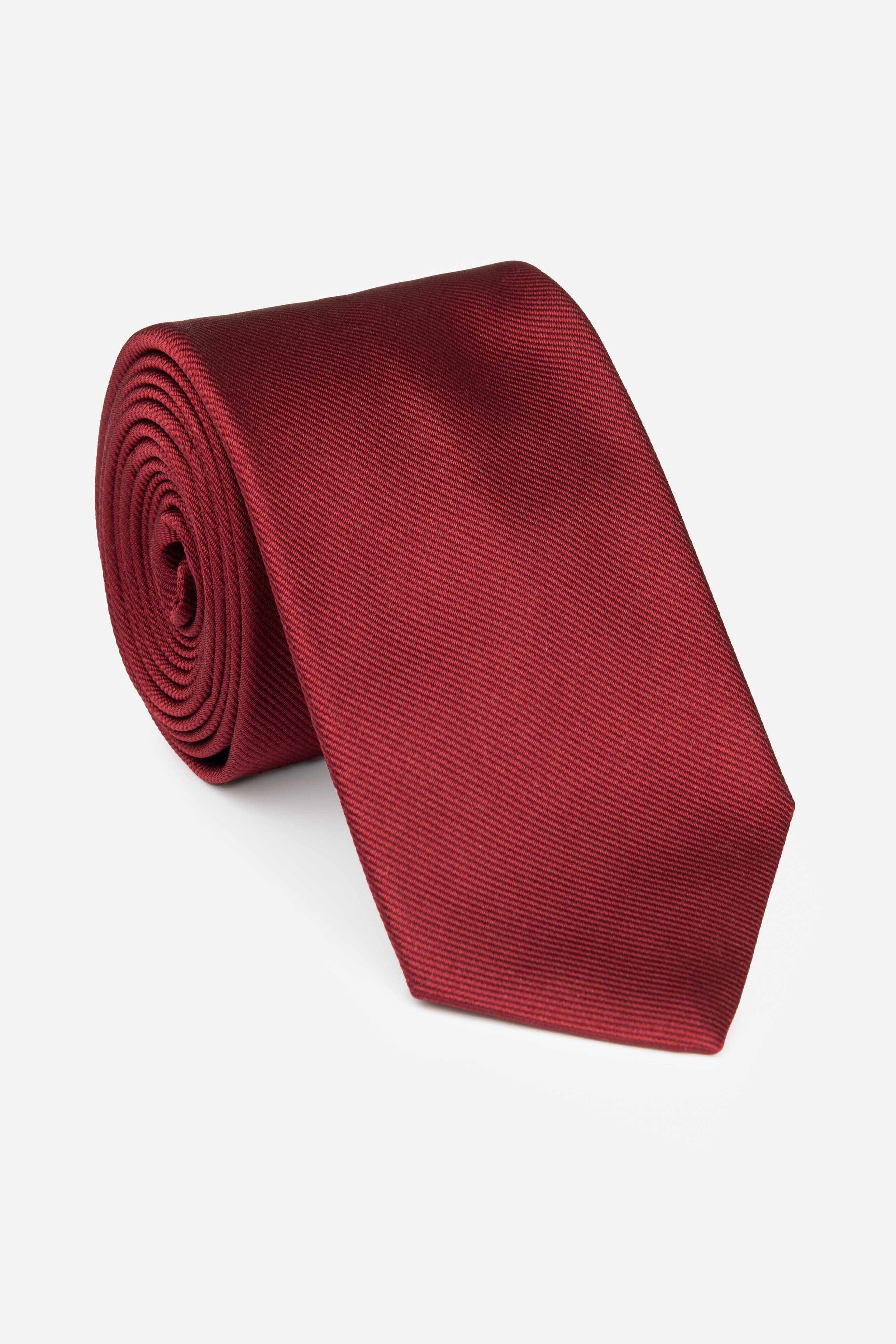 Cravatta in seta ottoman - ROSSO