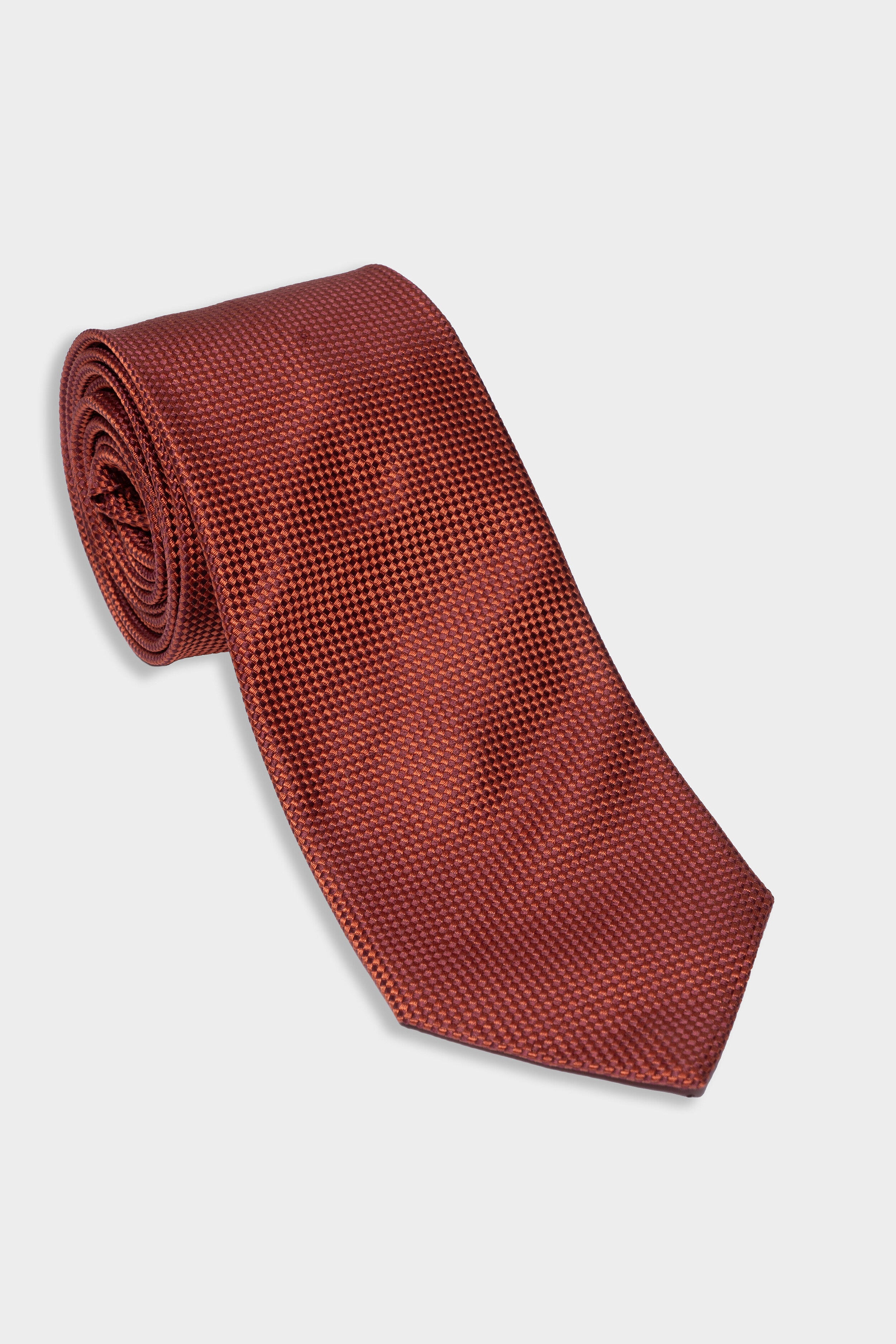 Cravatta in seta microfantasia - ROSSO
