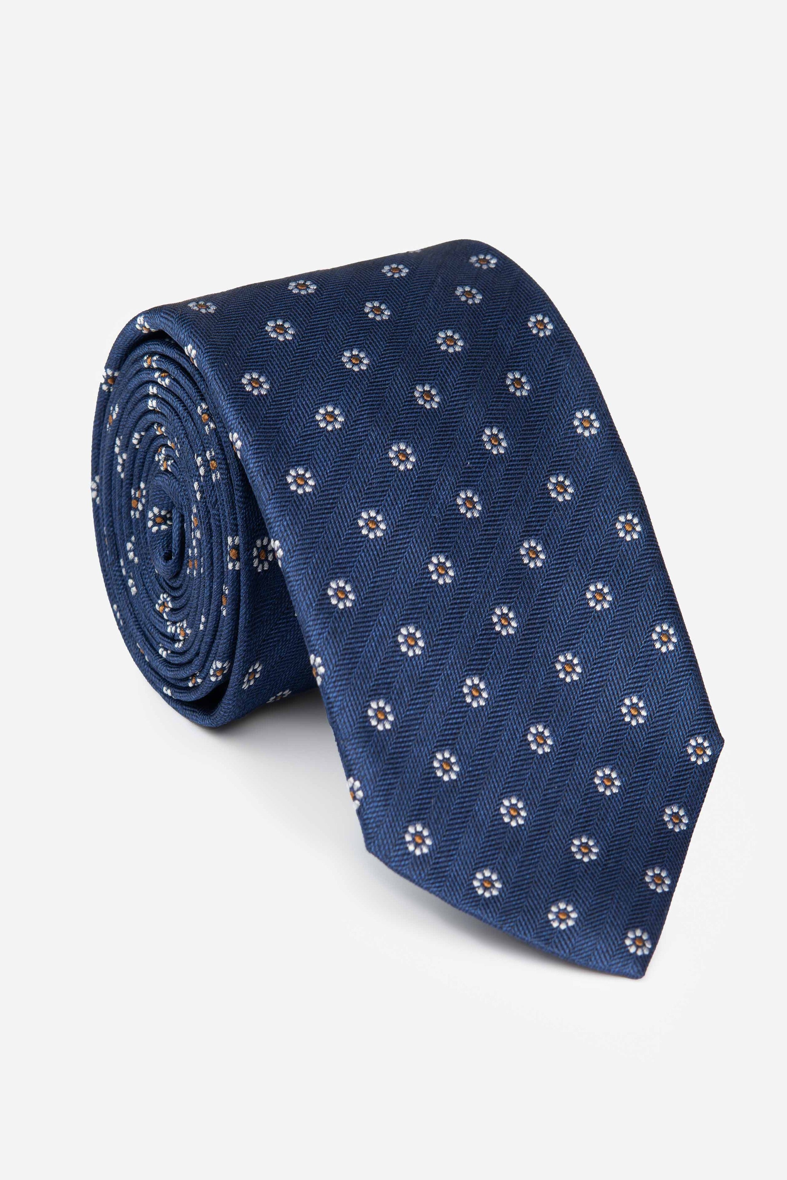 Men’s patterned tie - Blue pattern