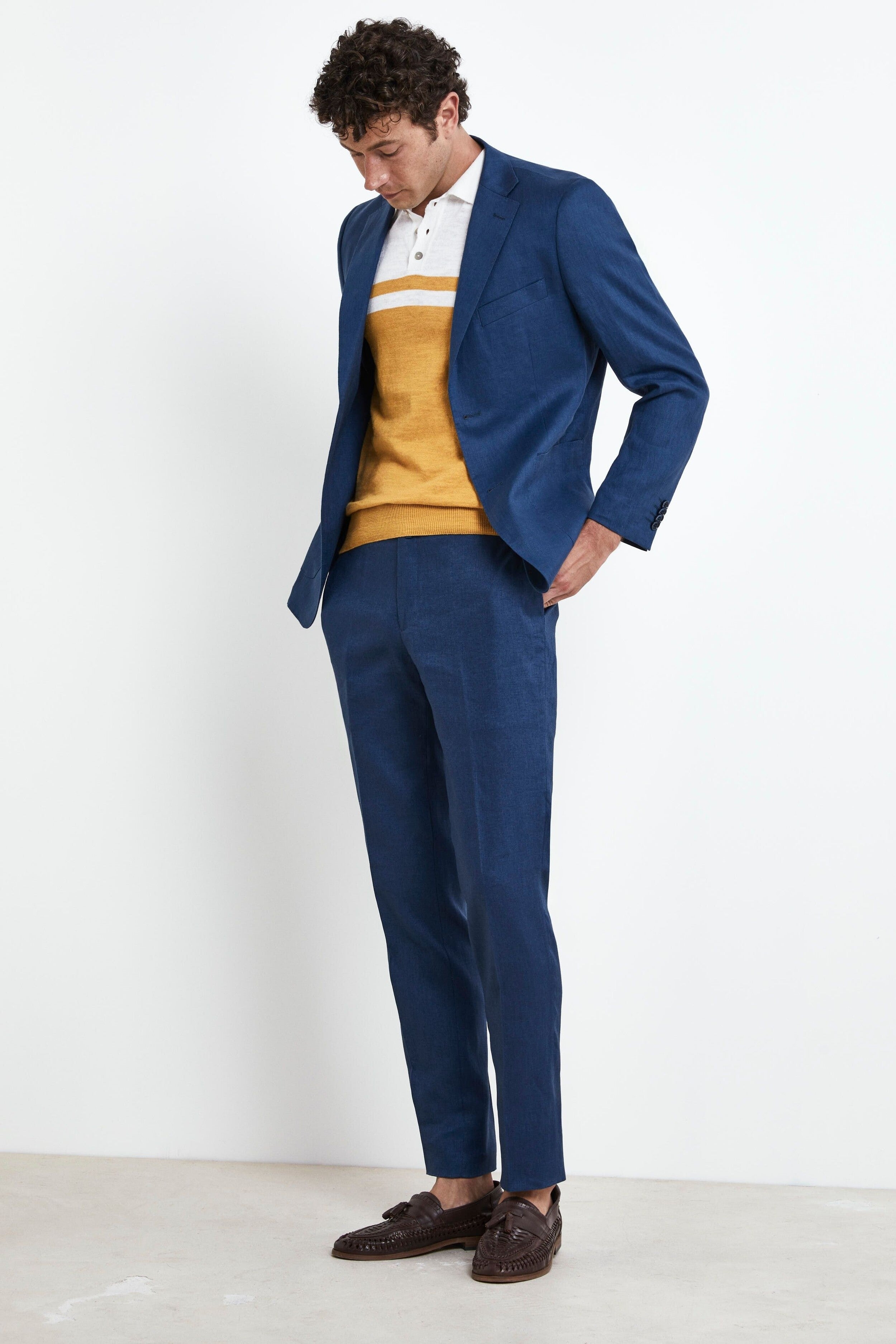 Elegant Linen Suit - DENIM