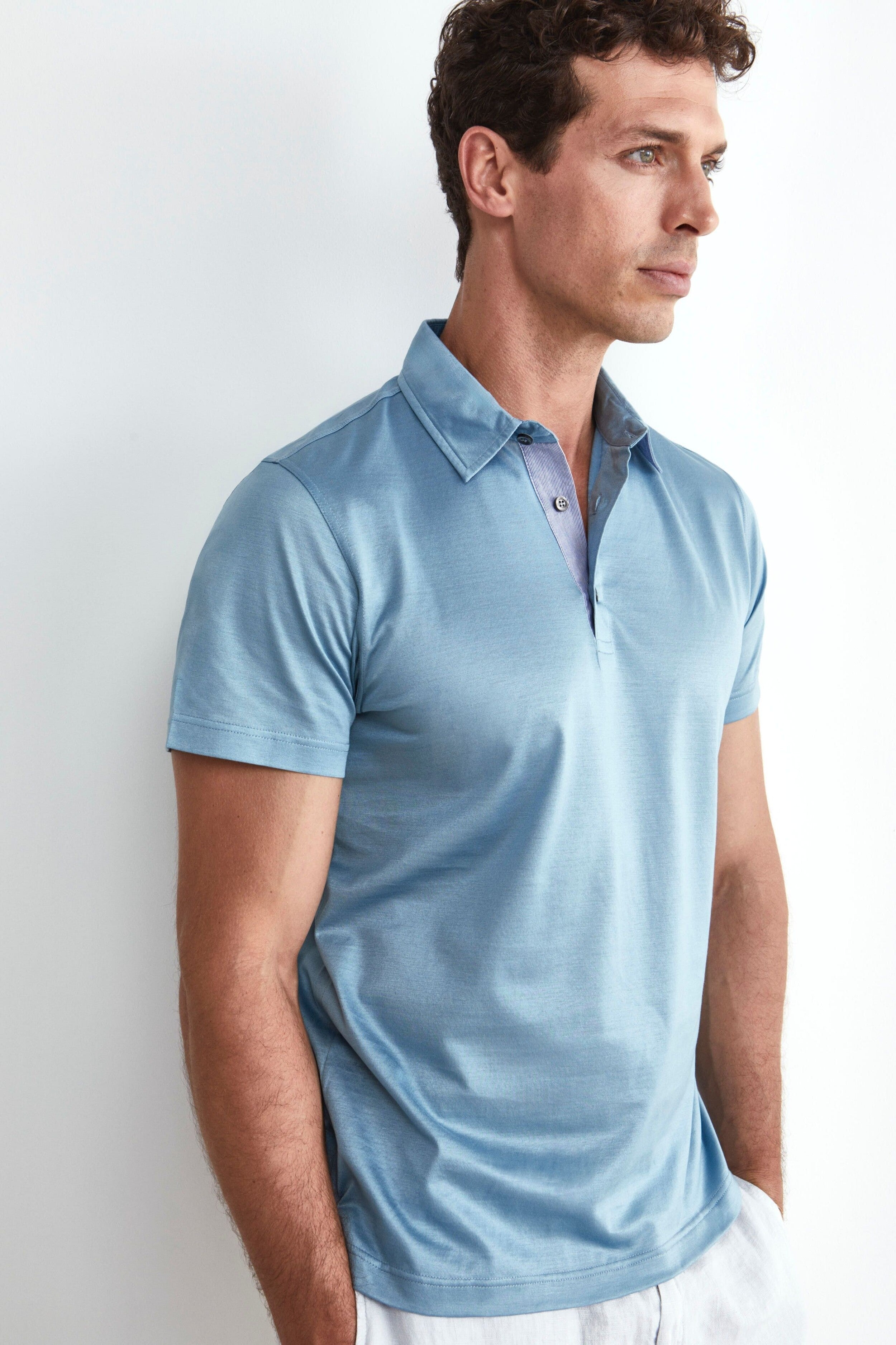 Jersey polo shirt - Turquoise