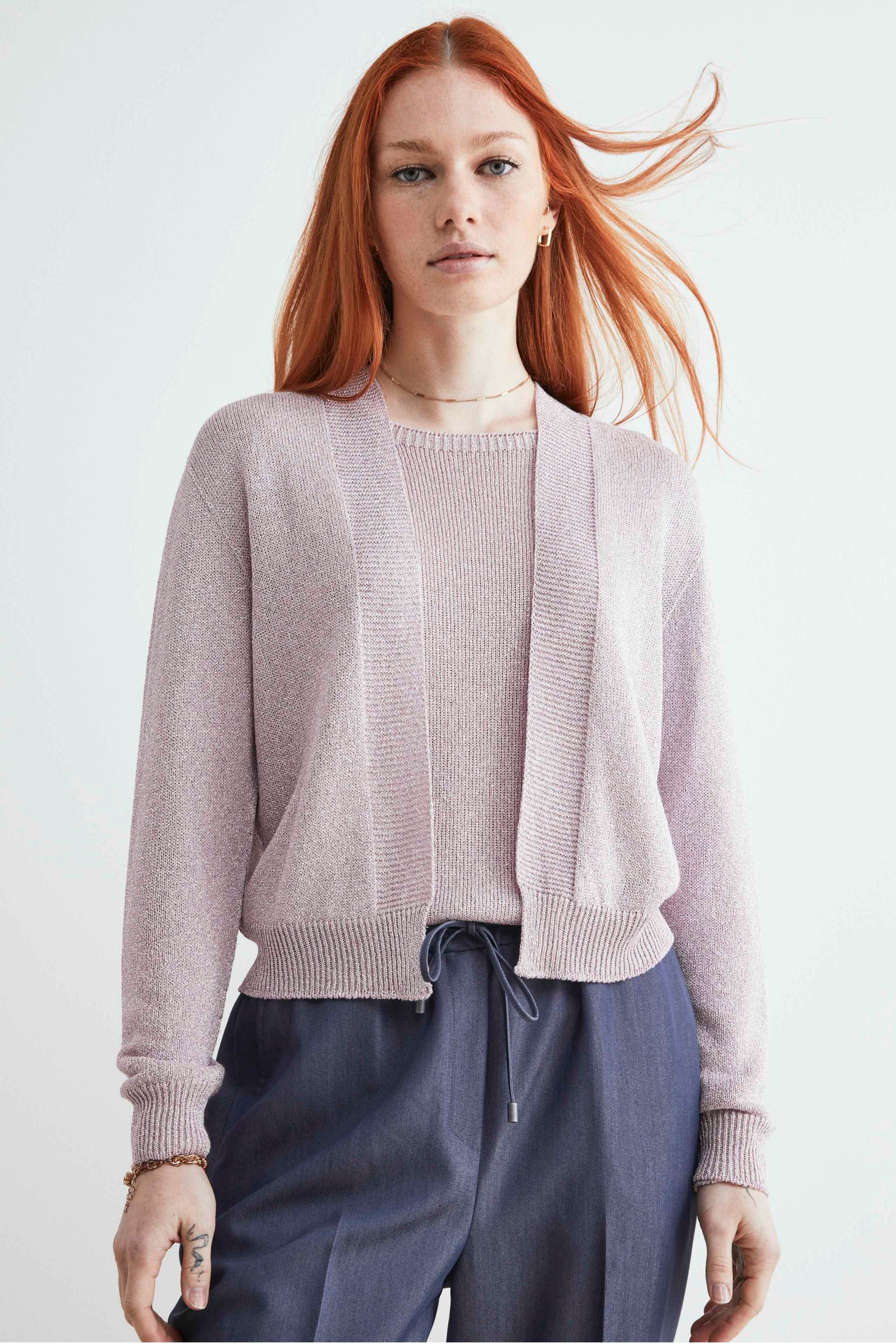 Cardigan corto da donna - ROSA