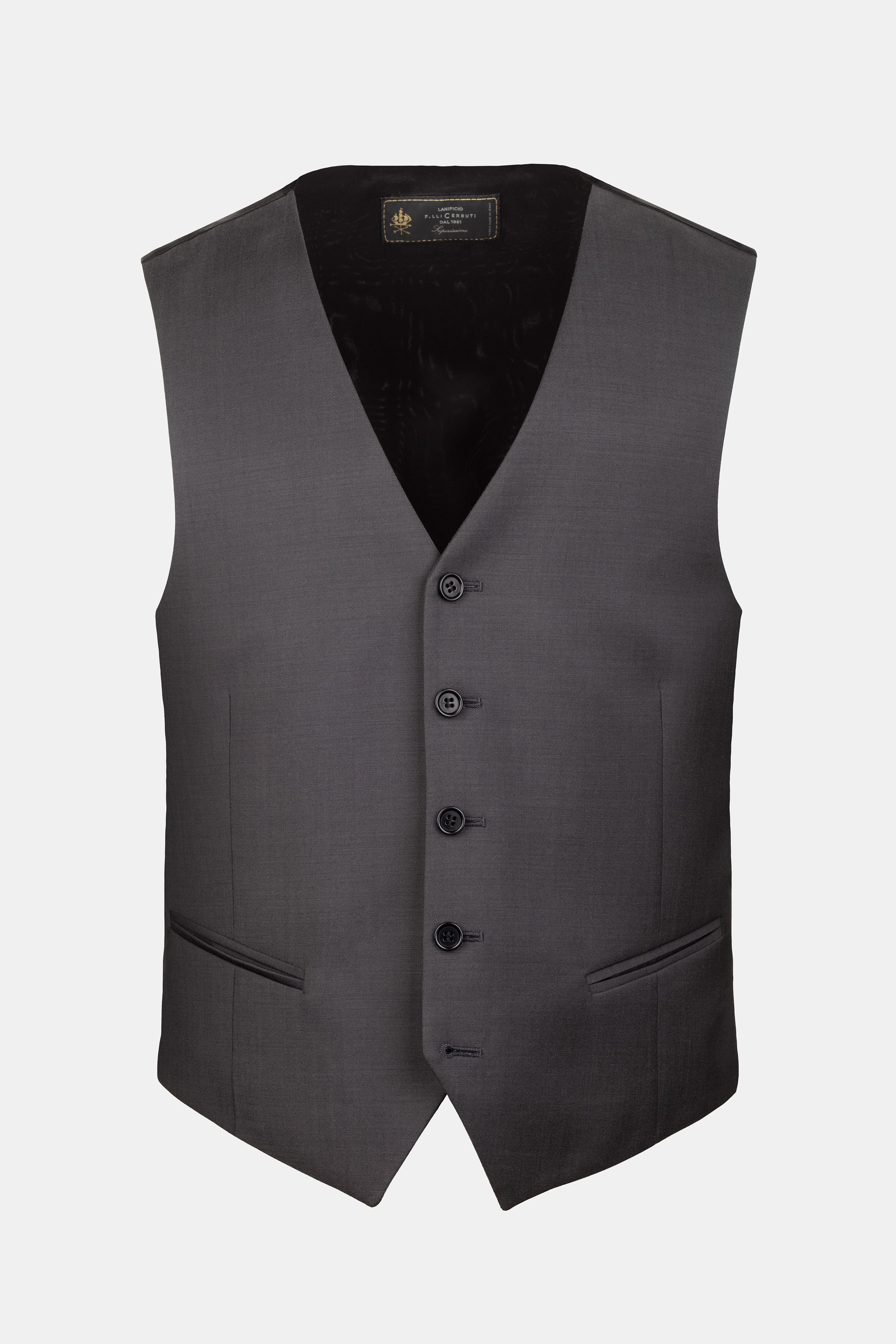 Gray wool vest - Charcoal grey