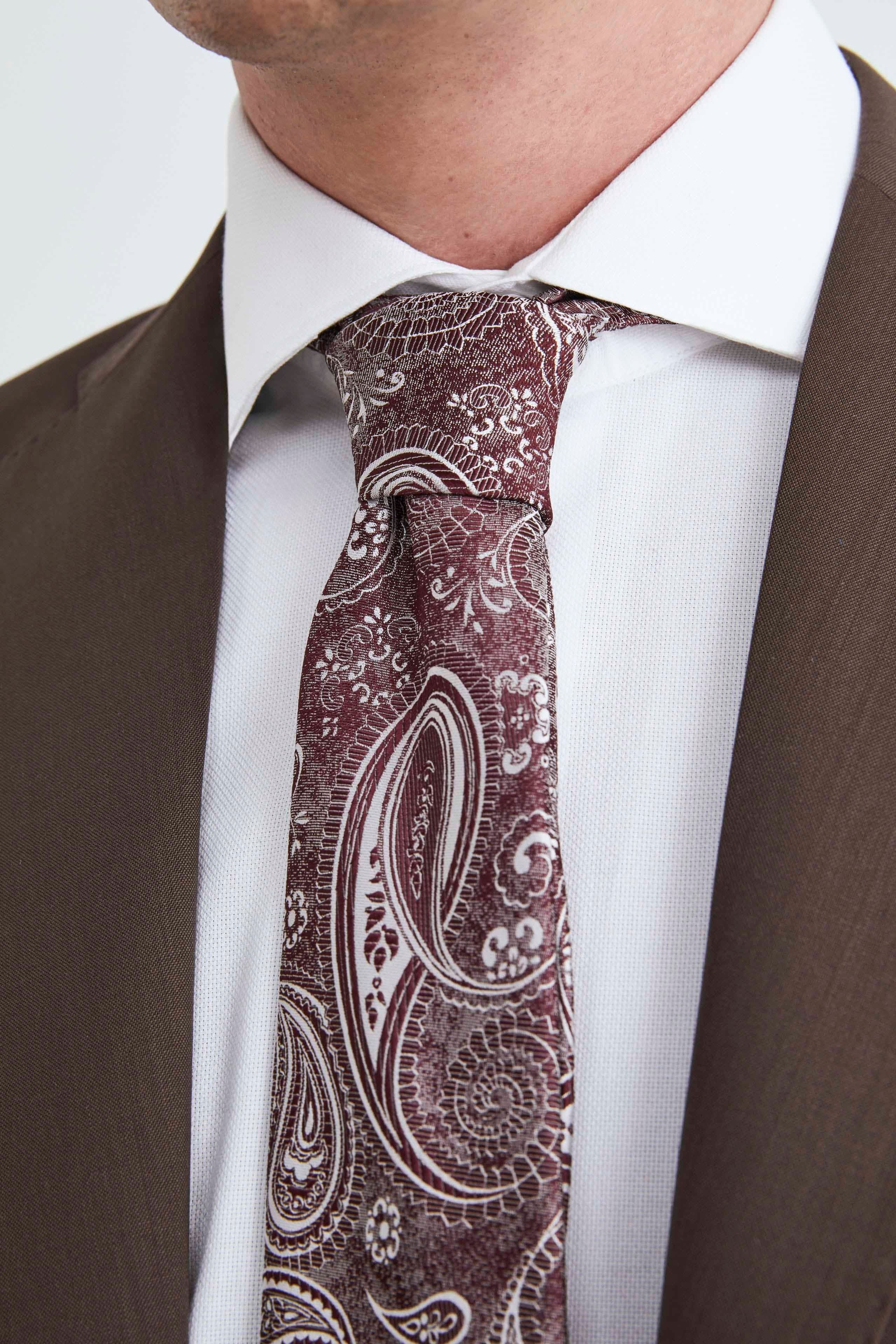 Cravatta paisley uomo - FANT. BORDEAUX