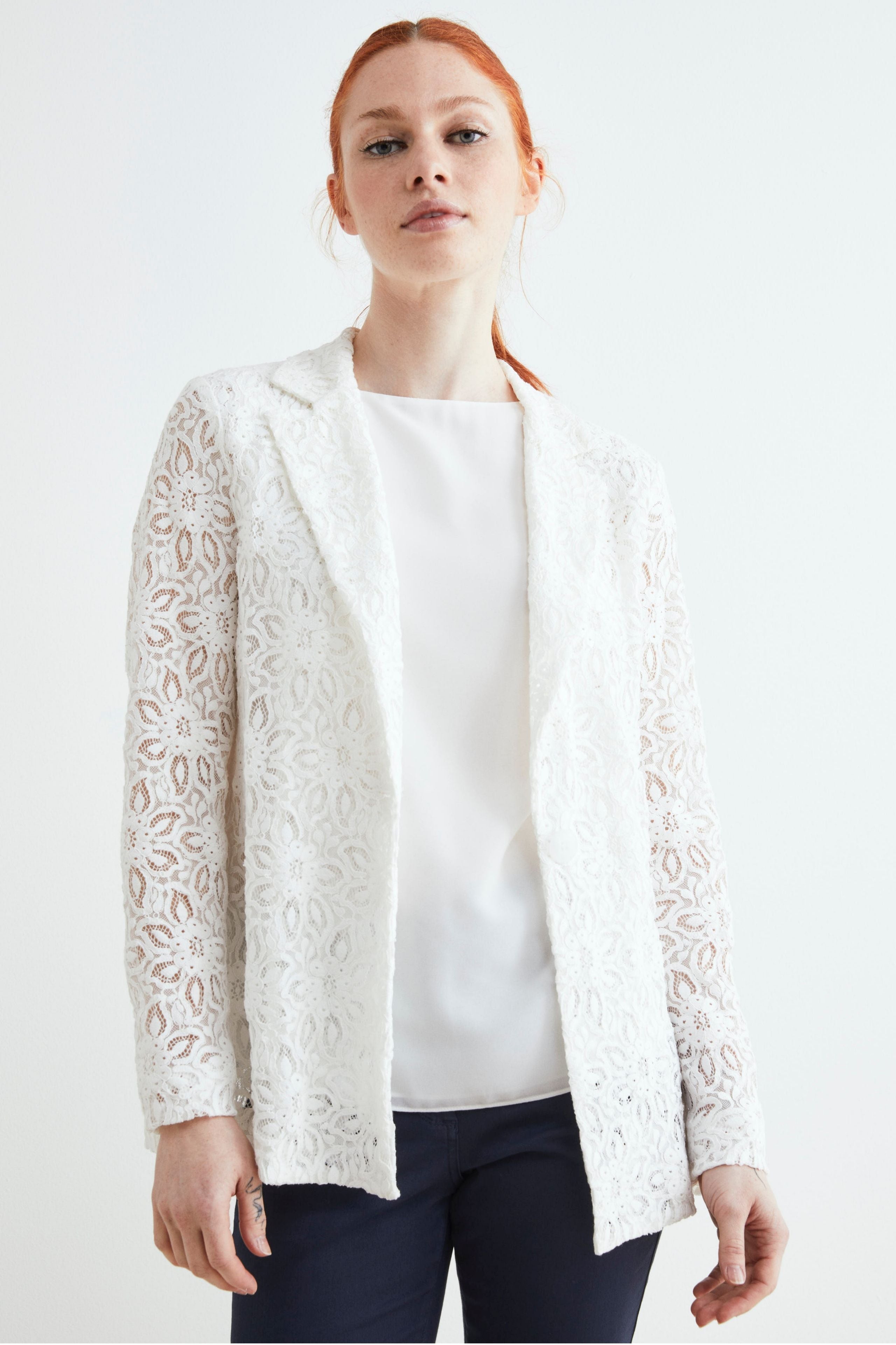 Lace jacket - WHITE