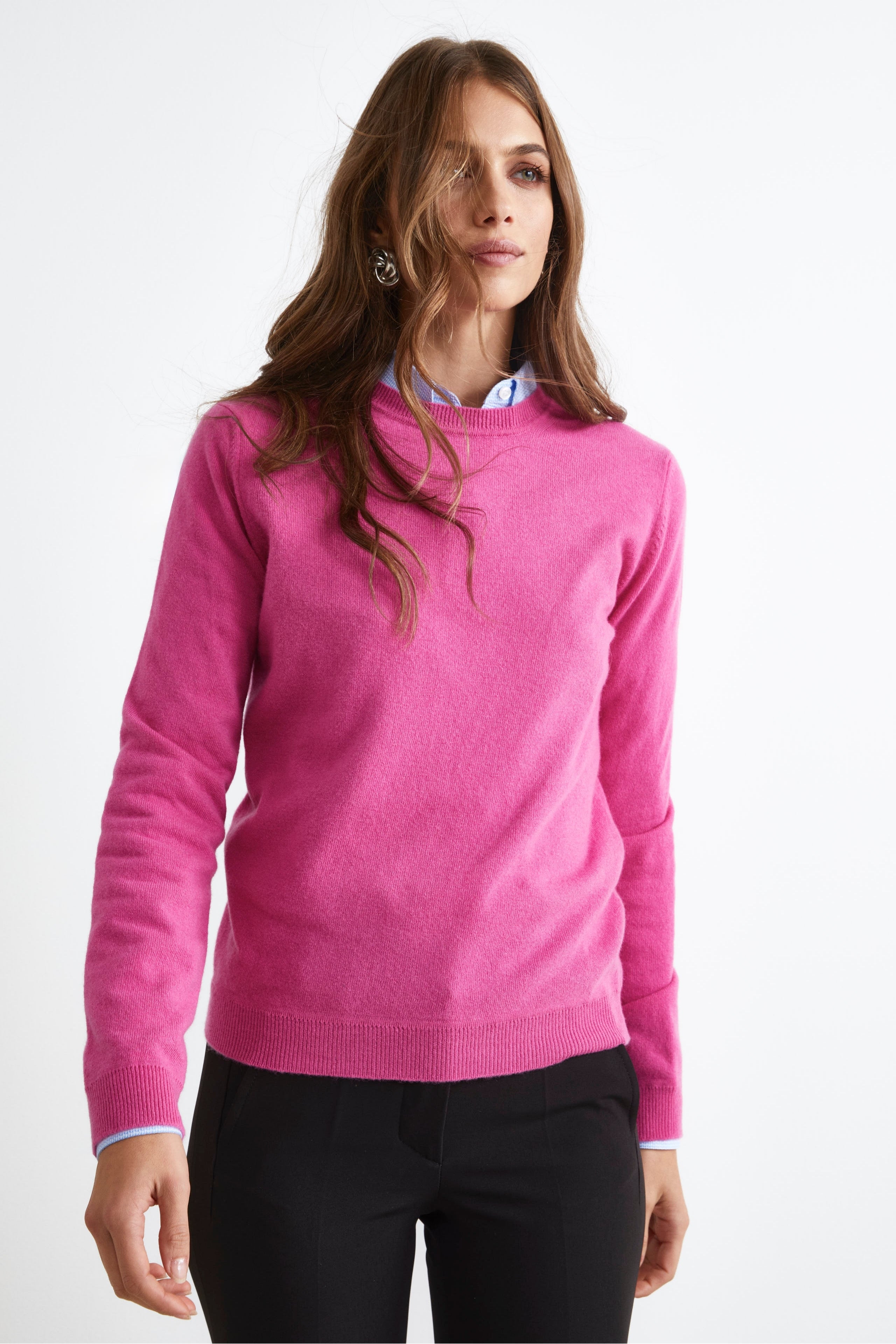 Maglioncino girocollo lana e cashmere - AZALEA