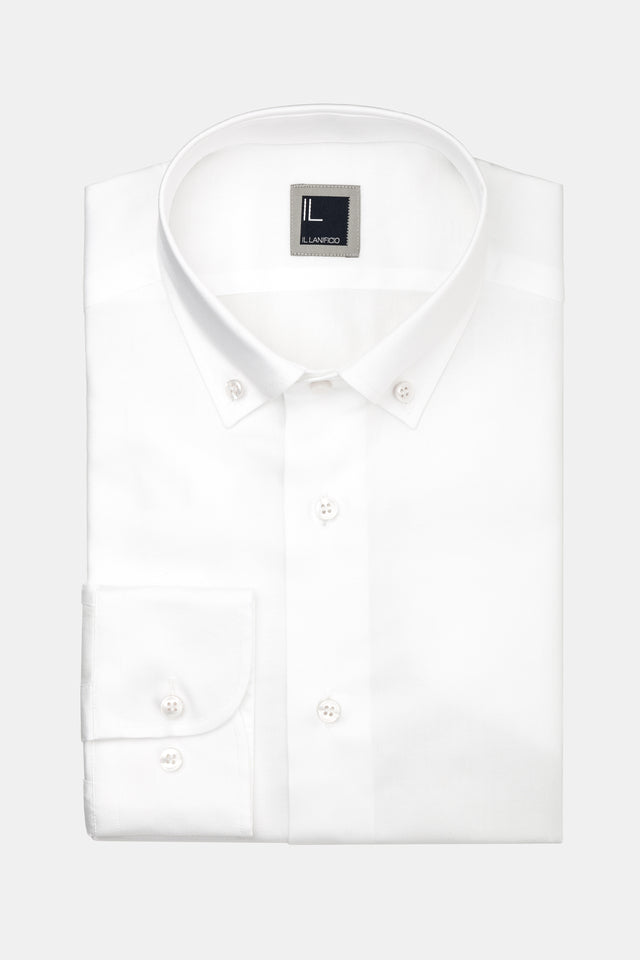 Camicia slim oxford - BIANCO