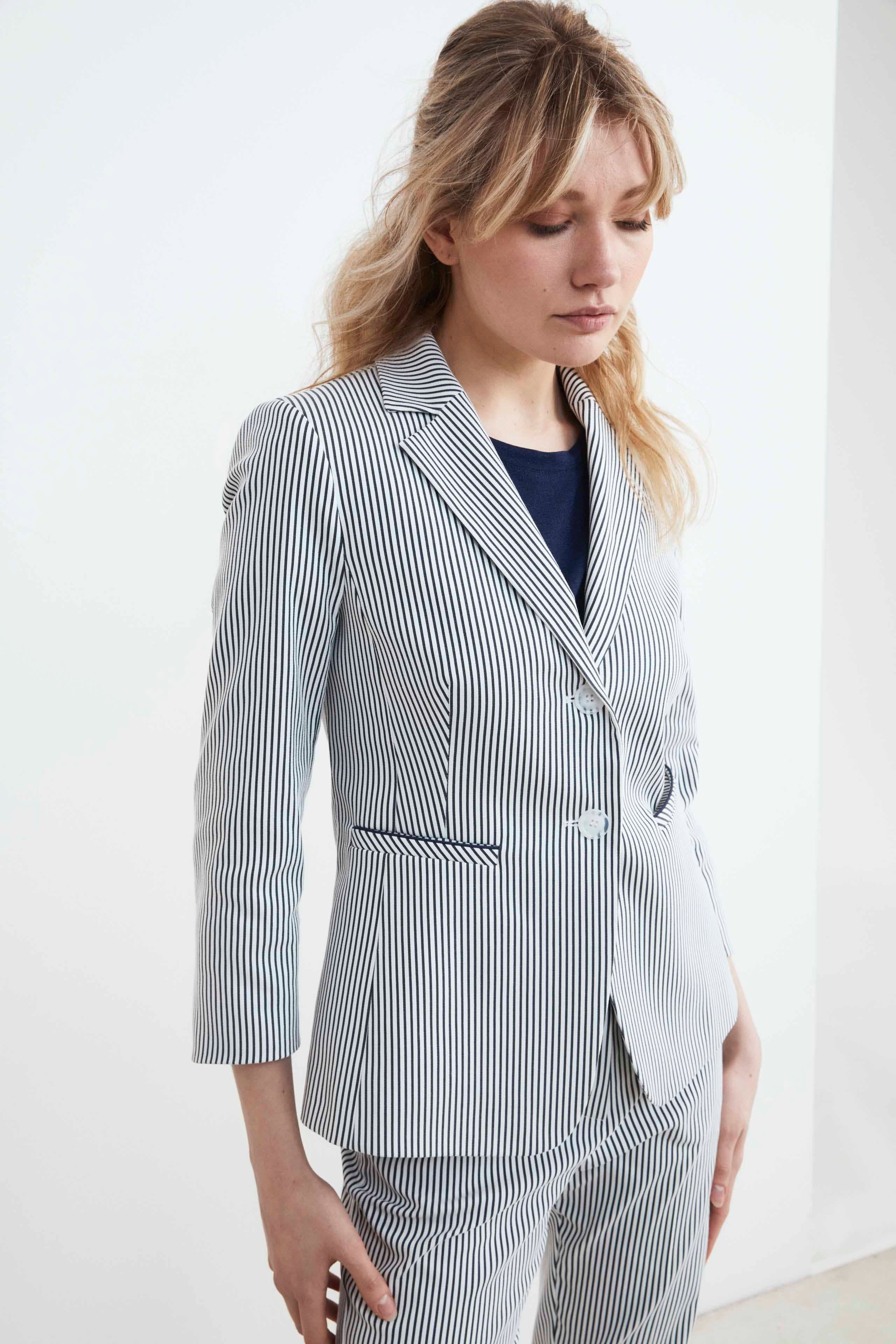 Women’s pinstripe jacket - Blue stripe