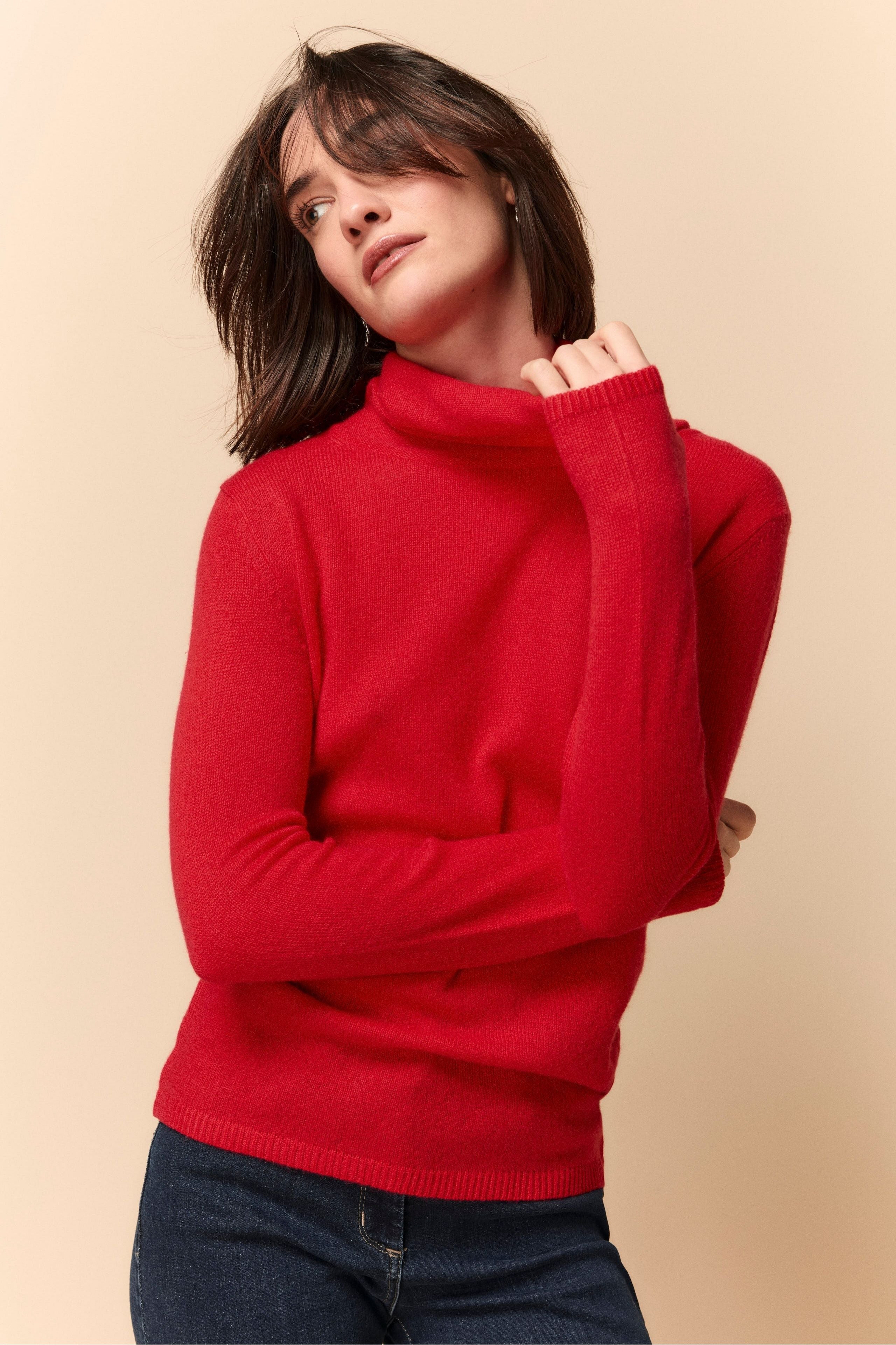 Maglia Collo Morbido in Cashmere - CORALLO