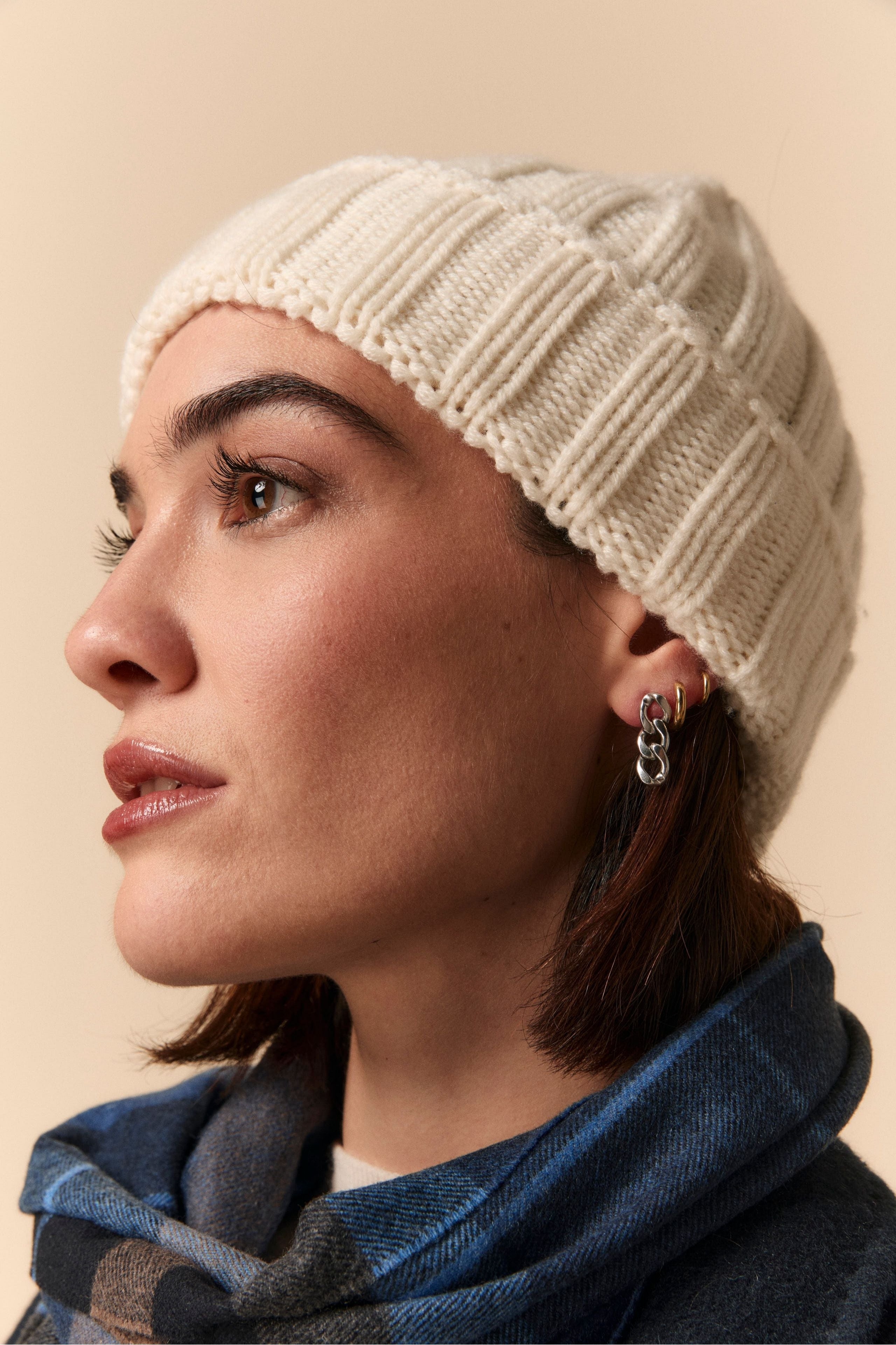 Cashmere beanie - CREAM