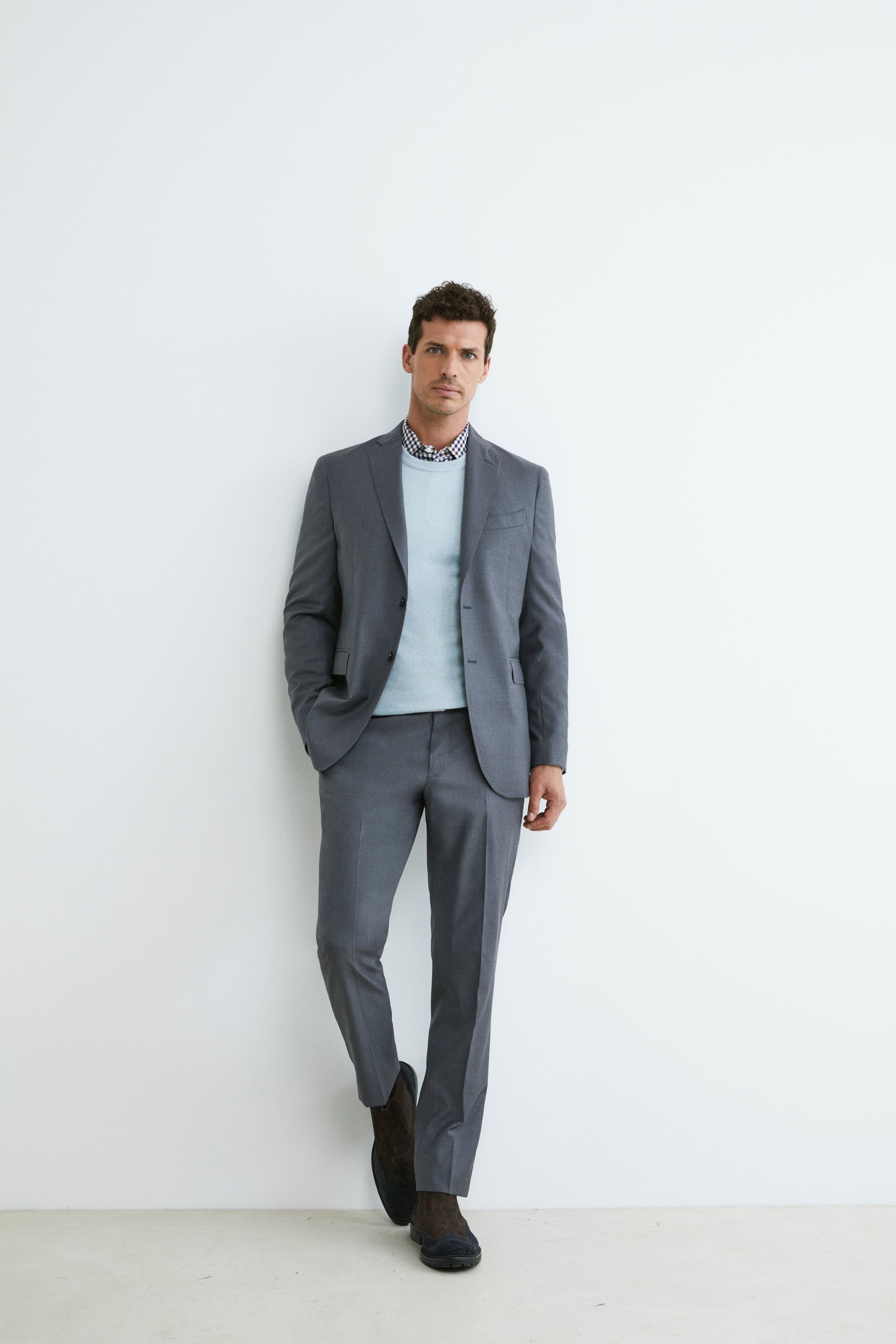 Grey wool suit - GREY