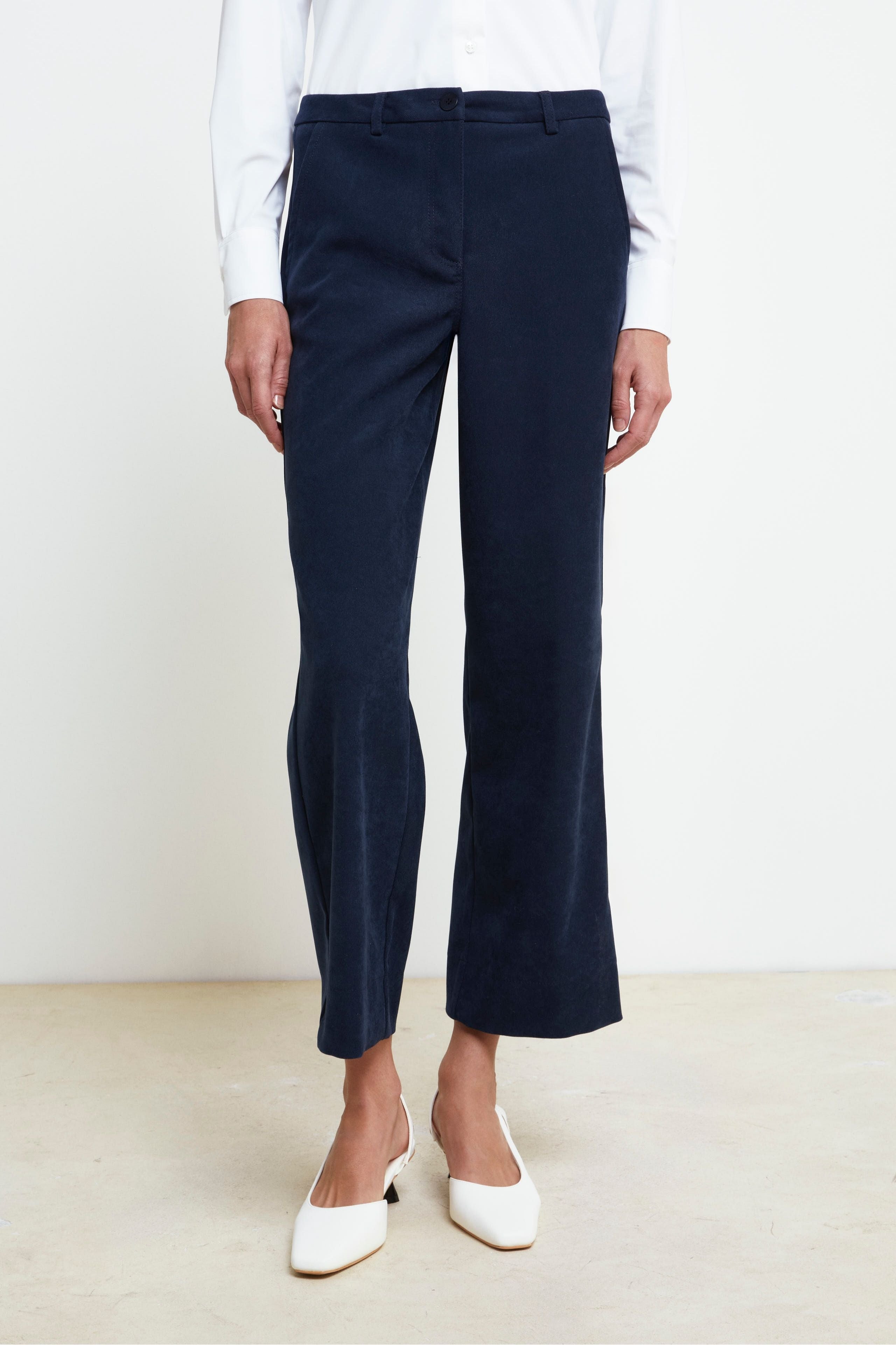 Pantalone Gamba Larga Donna - BLU