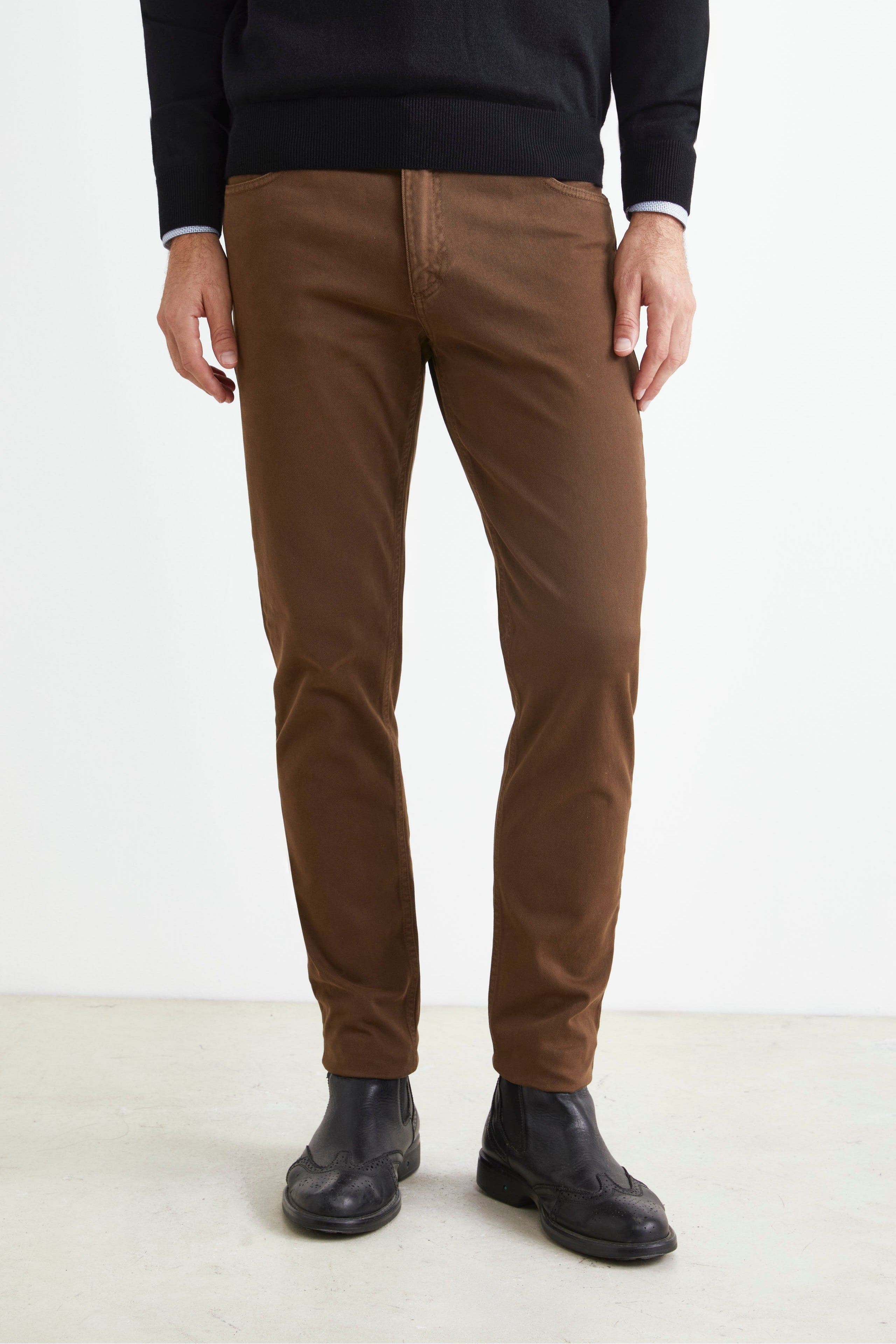 Pantalone Cinque Tasche Slim Fit - NOCCIOLA