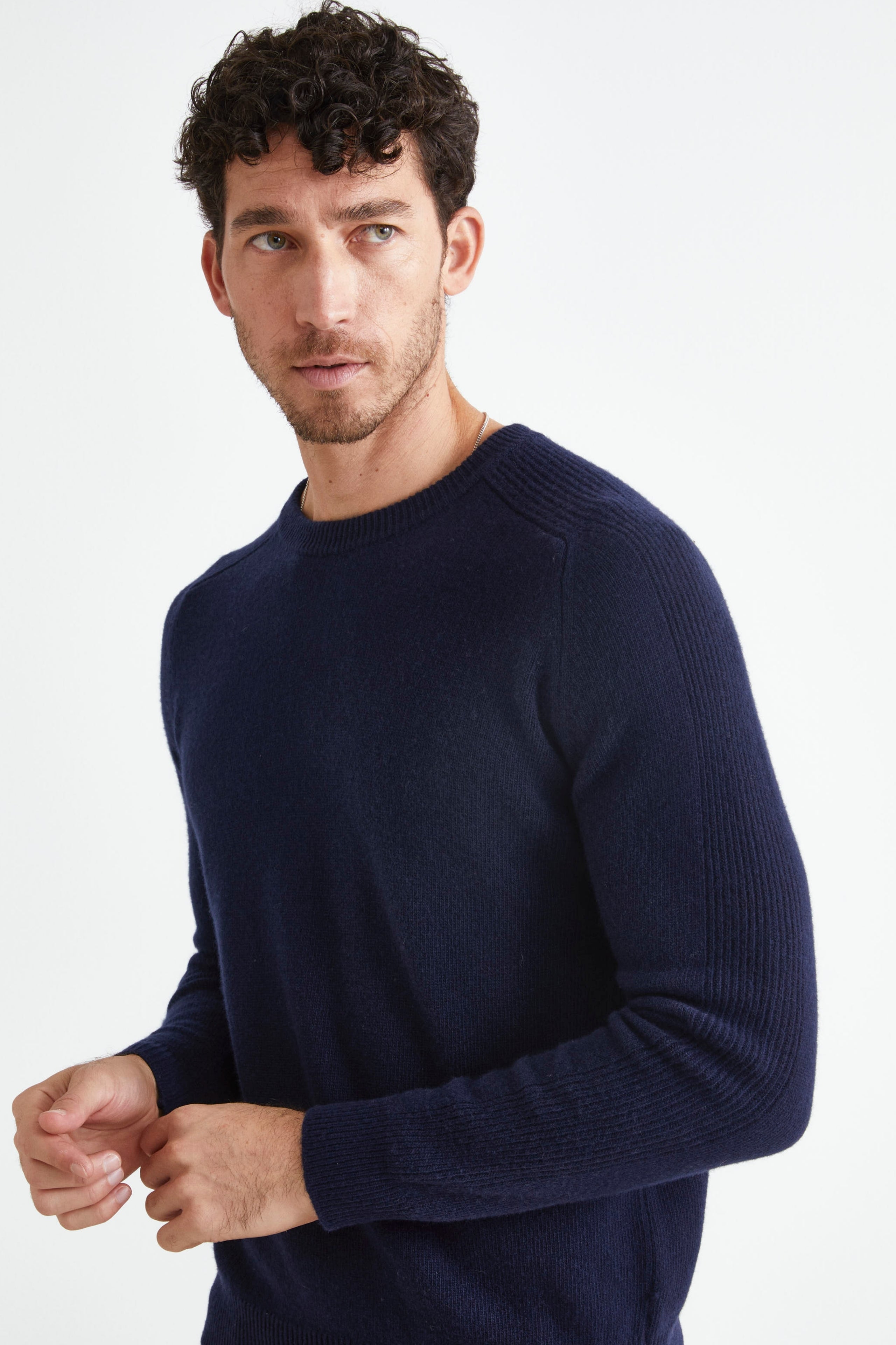 Girocollo in Lana e Cashmere - BLU NOTTE