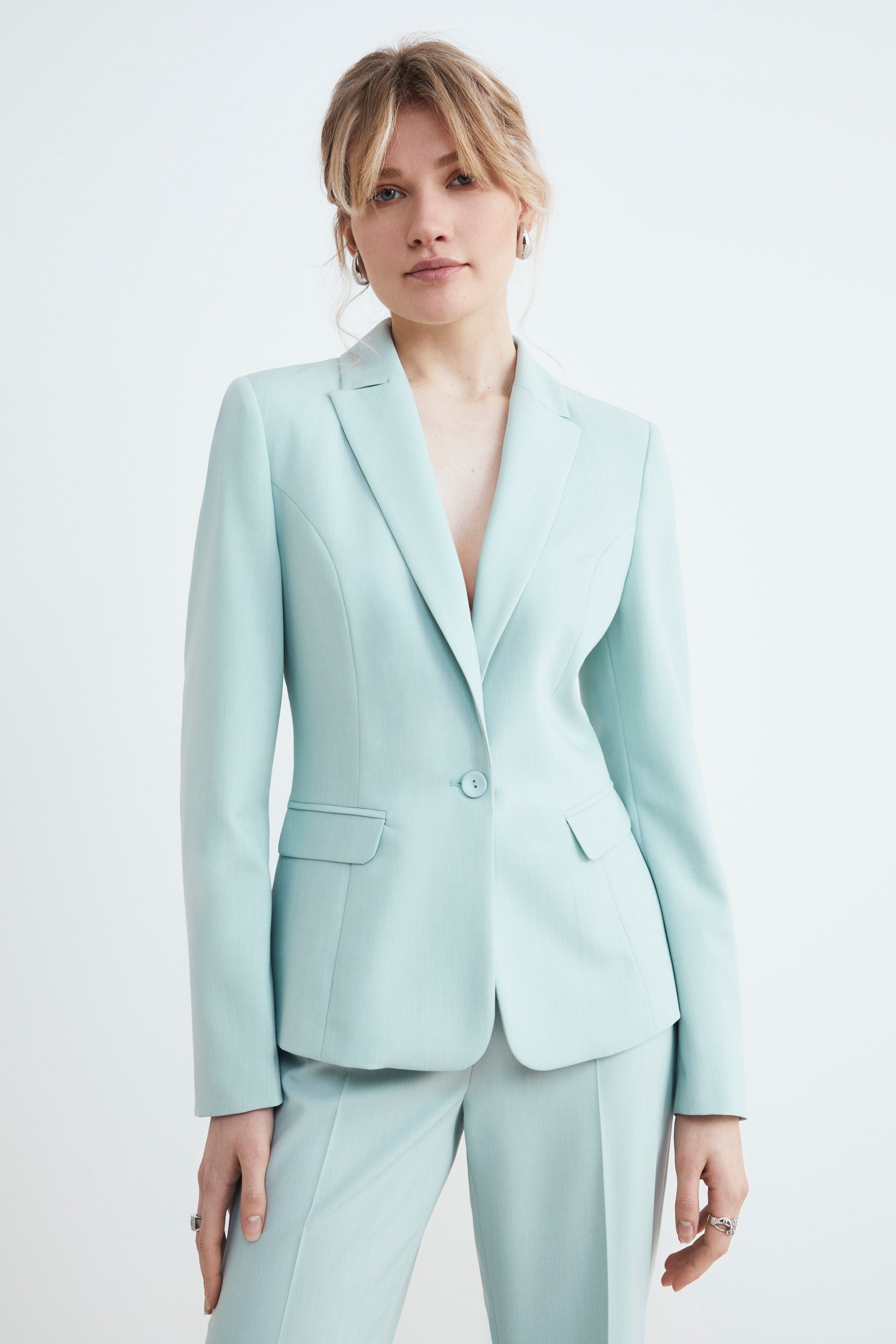 Elegant jacket - Aqua green