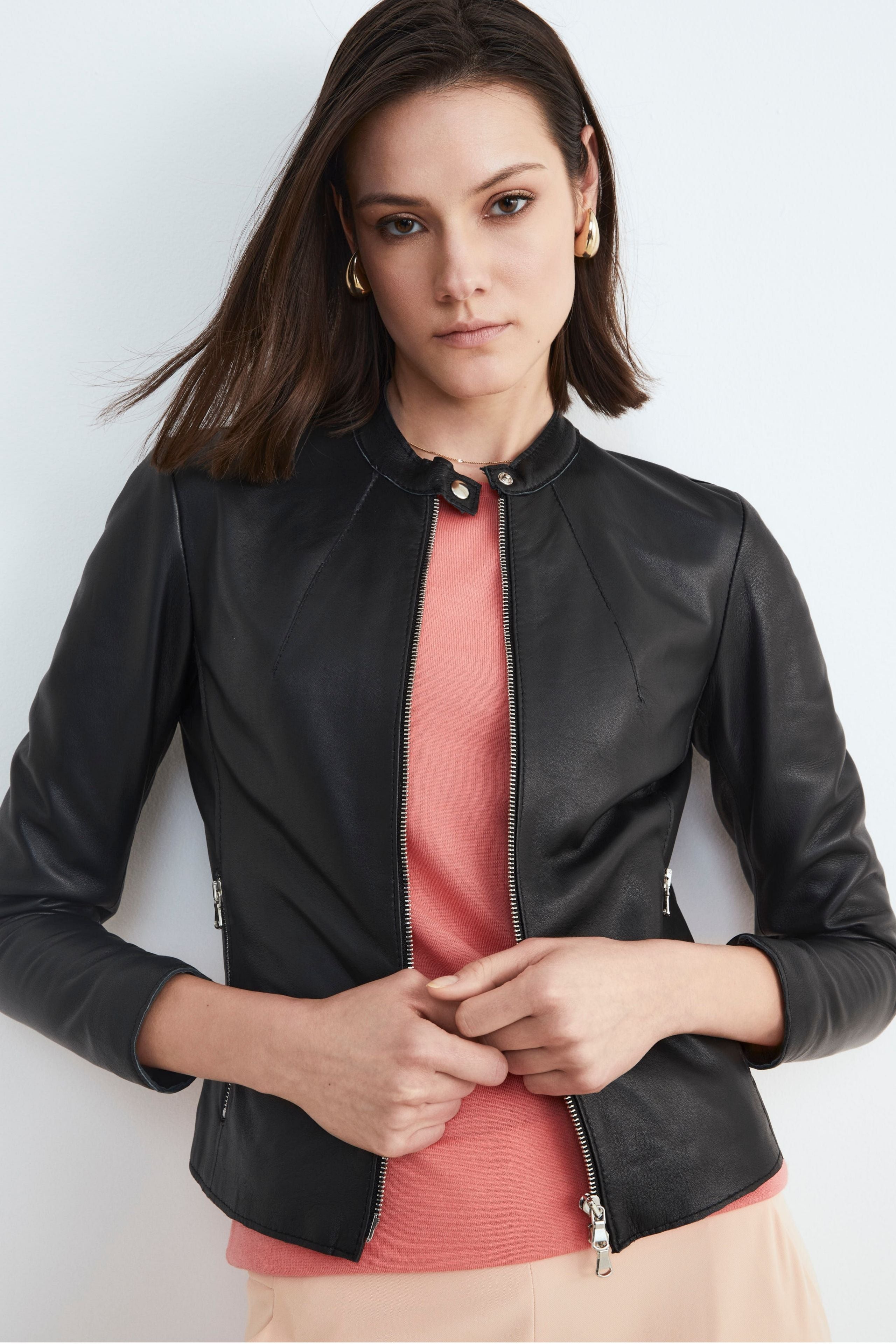 Women’s leather jacket - BLACK