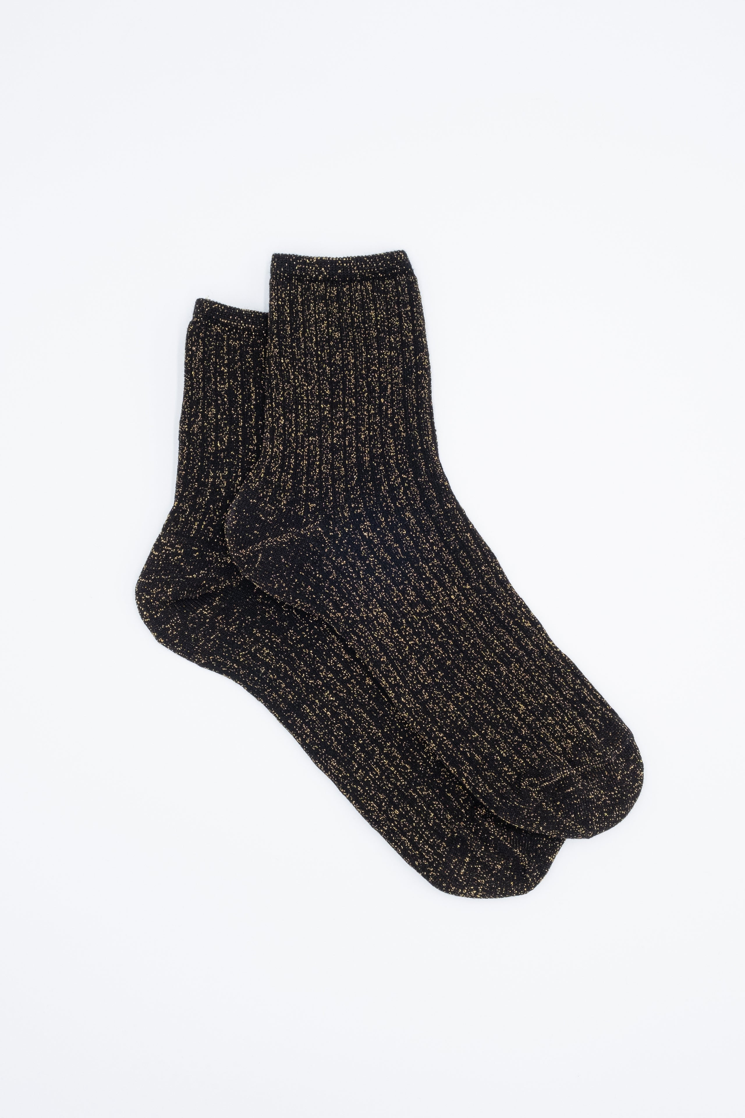 Short Lurex Socks - Black