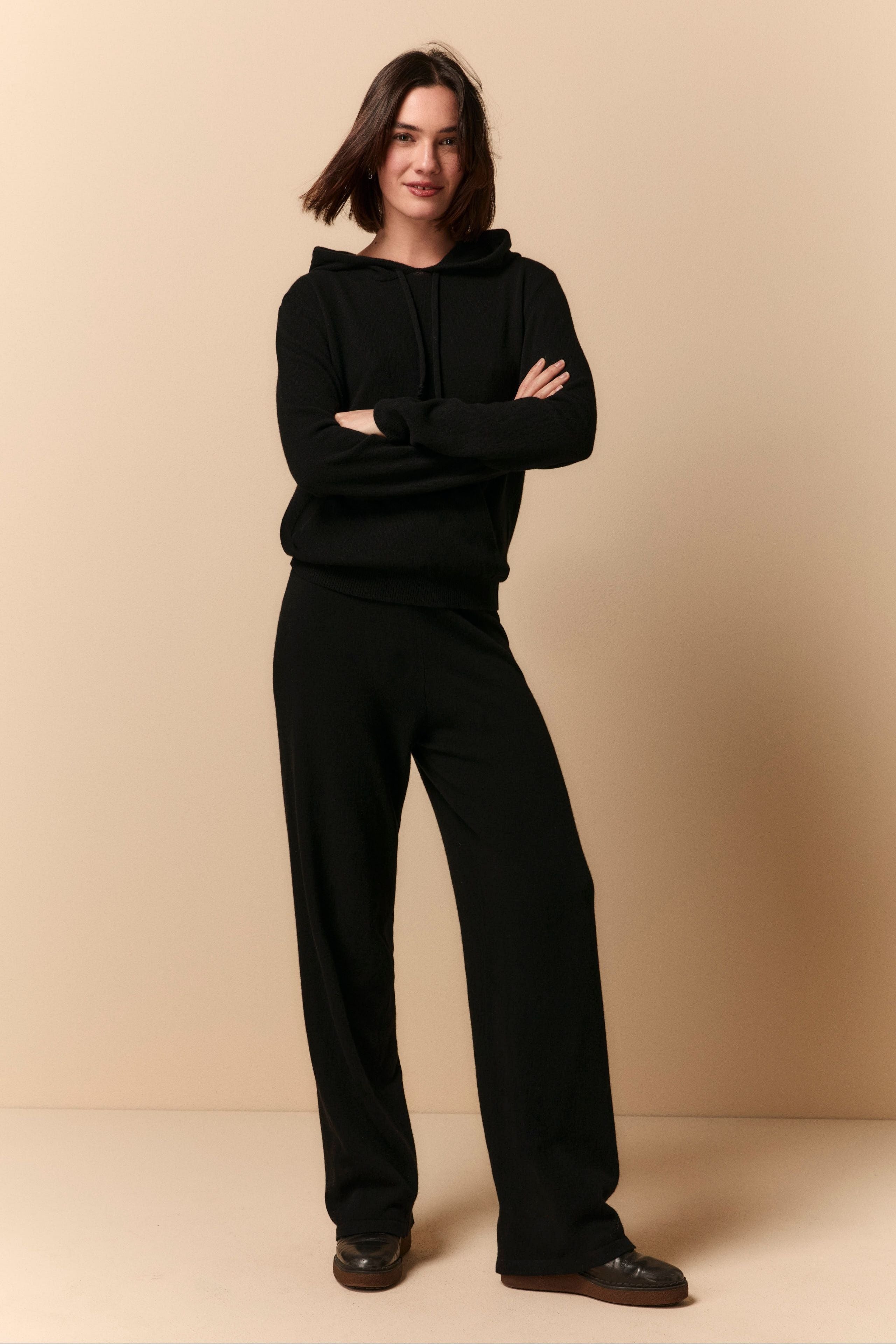 Cashmere jumpsuit - BLACK