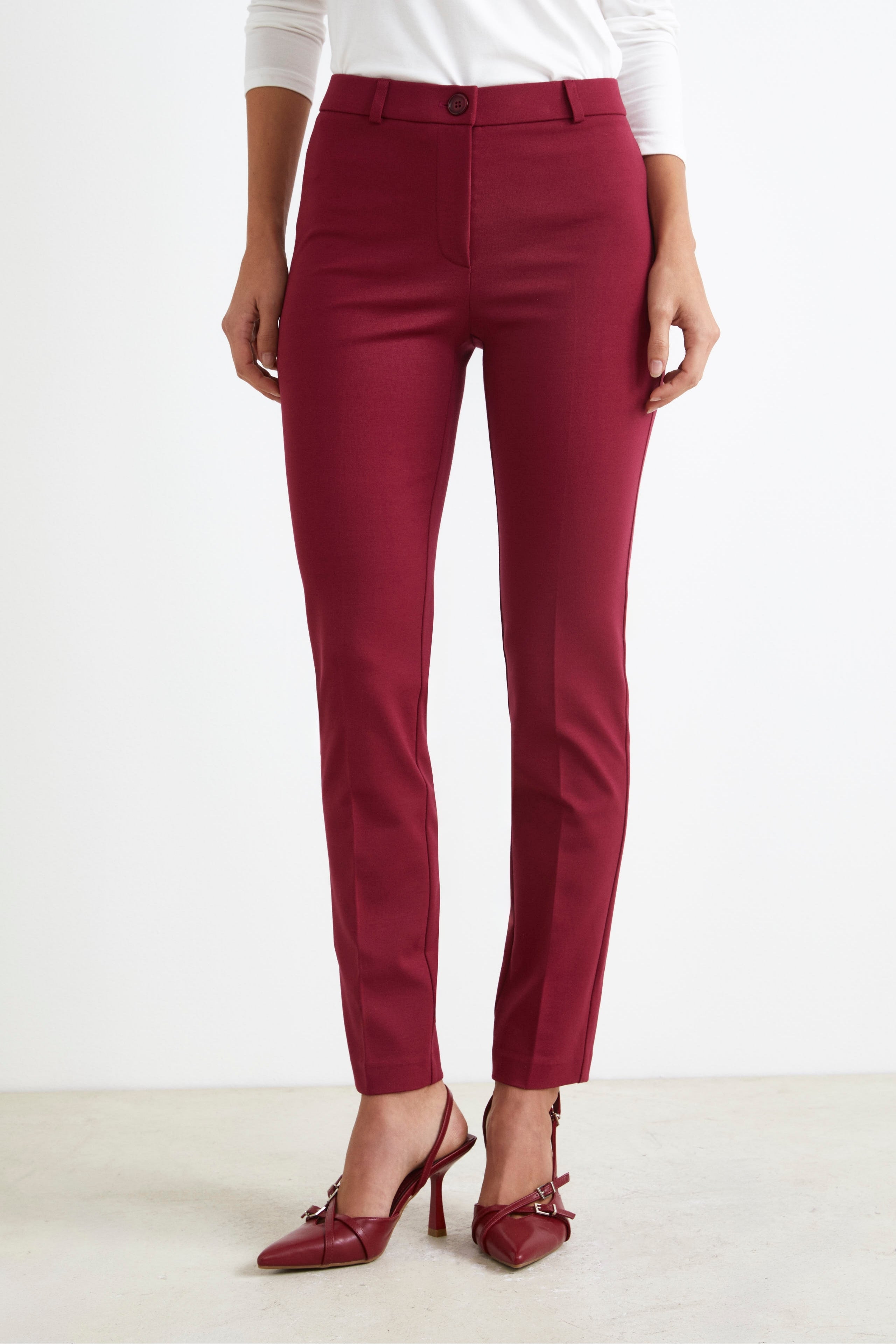 Pantalone a sigaretta - ROSSO