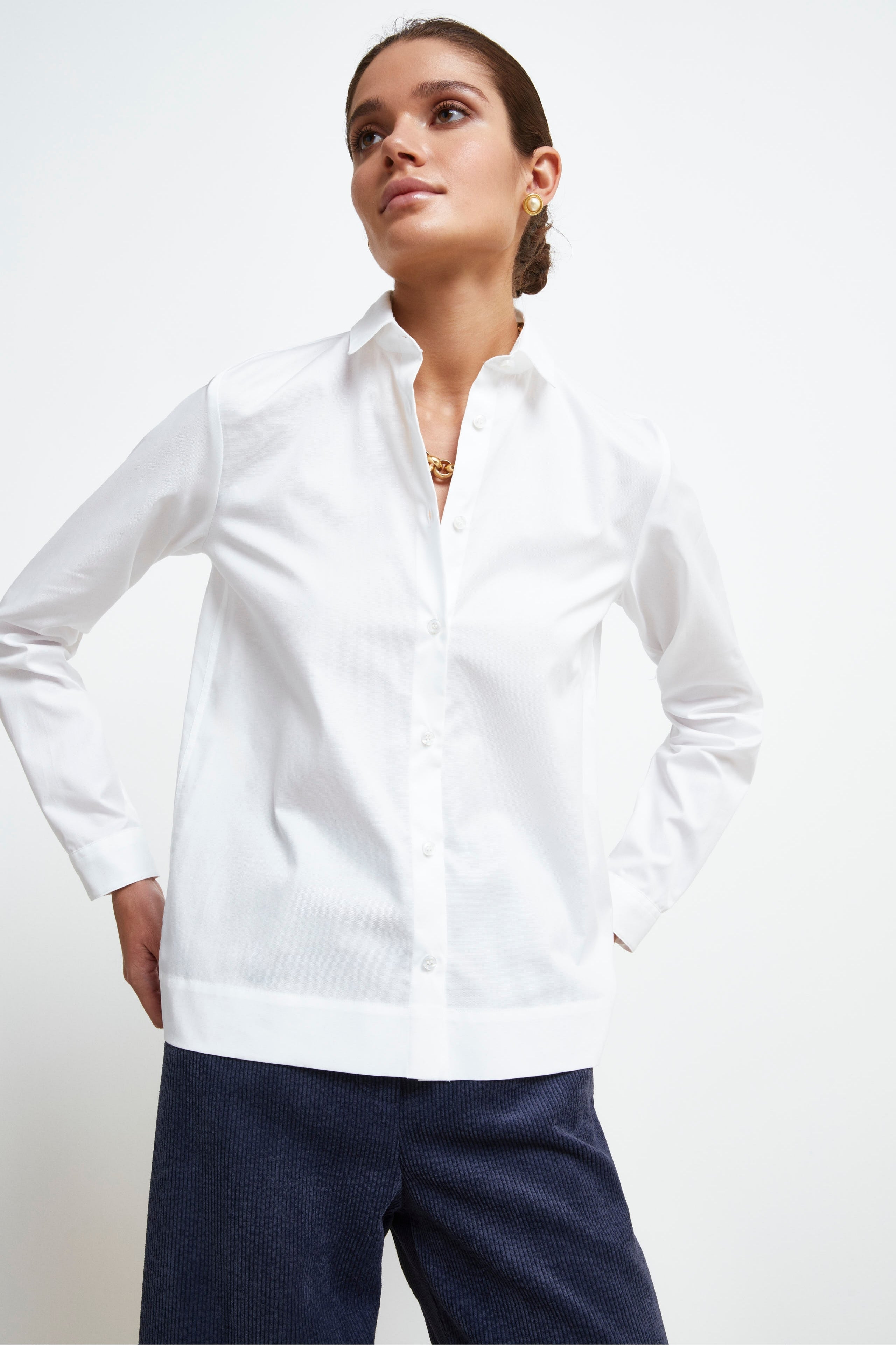 Camicia Oxford in Cotone - BIANCO