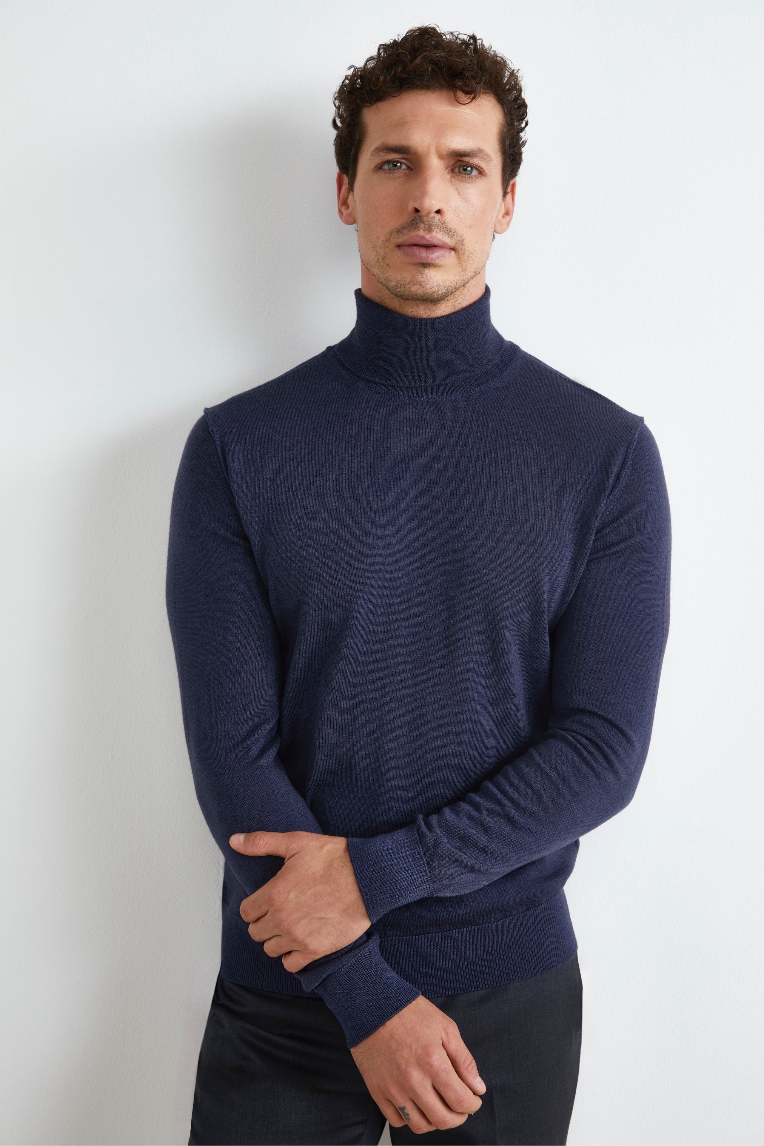 Dolcevita Uomo in Lana Merino - BLU MARINE