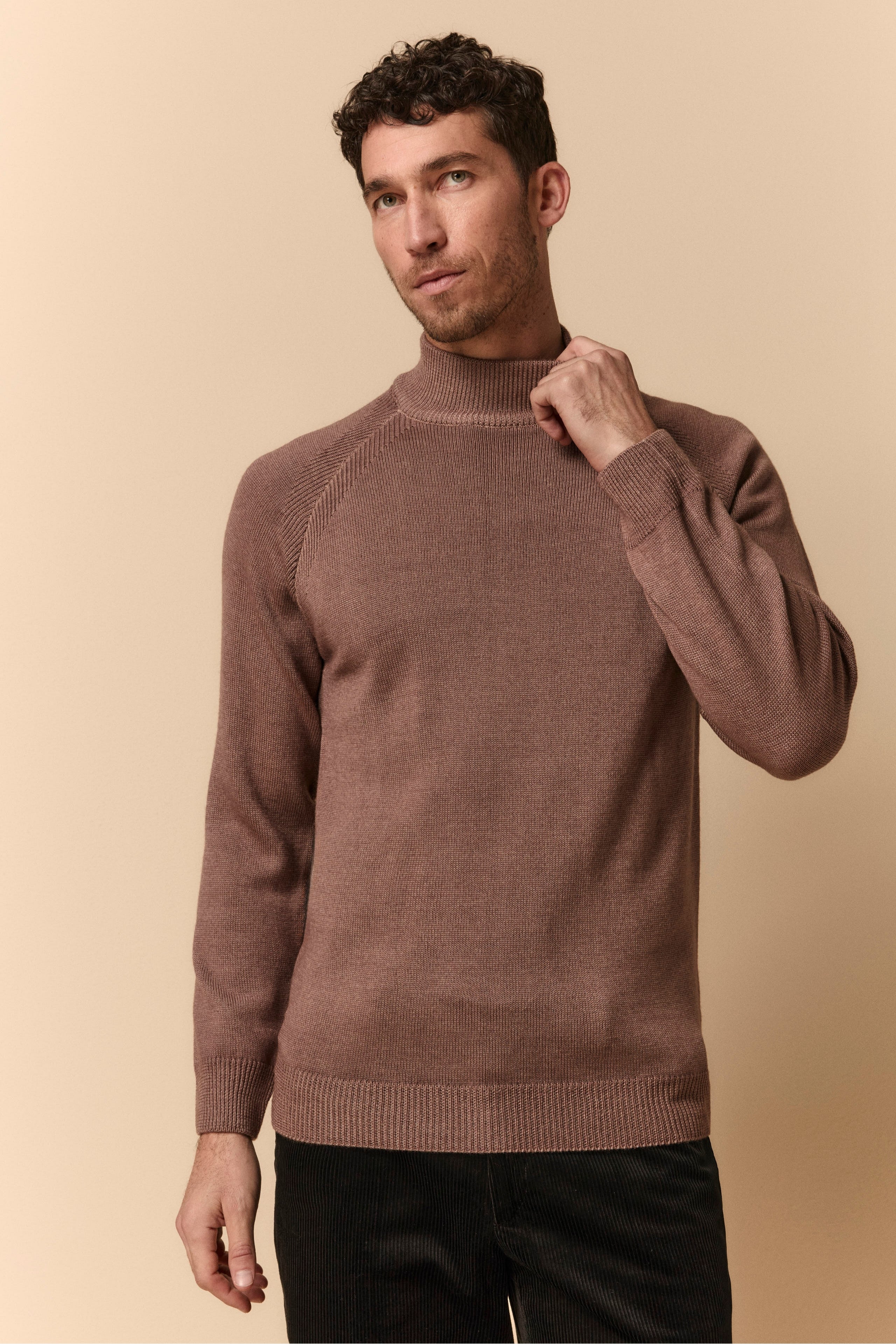 L'AGENCE Fine Knit top ribbed crew neck sweater