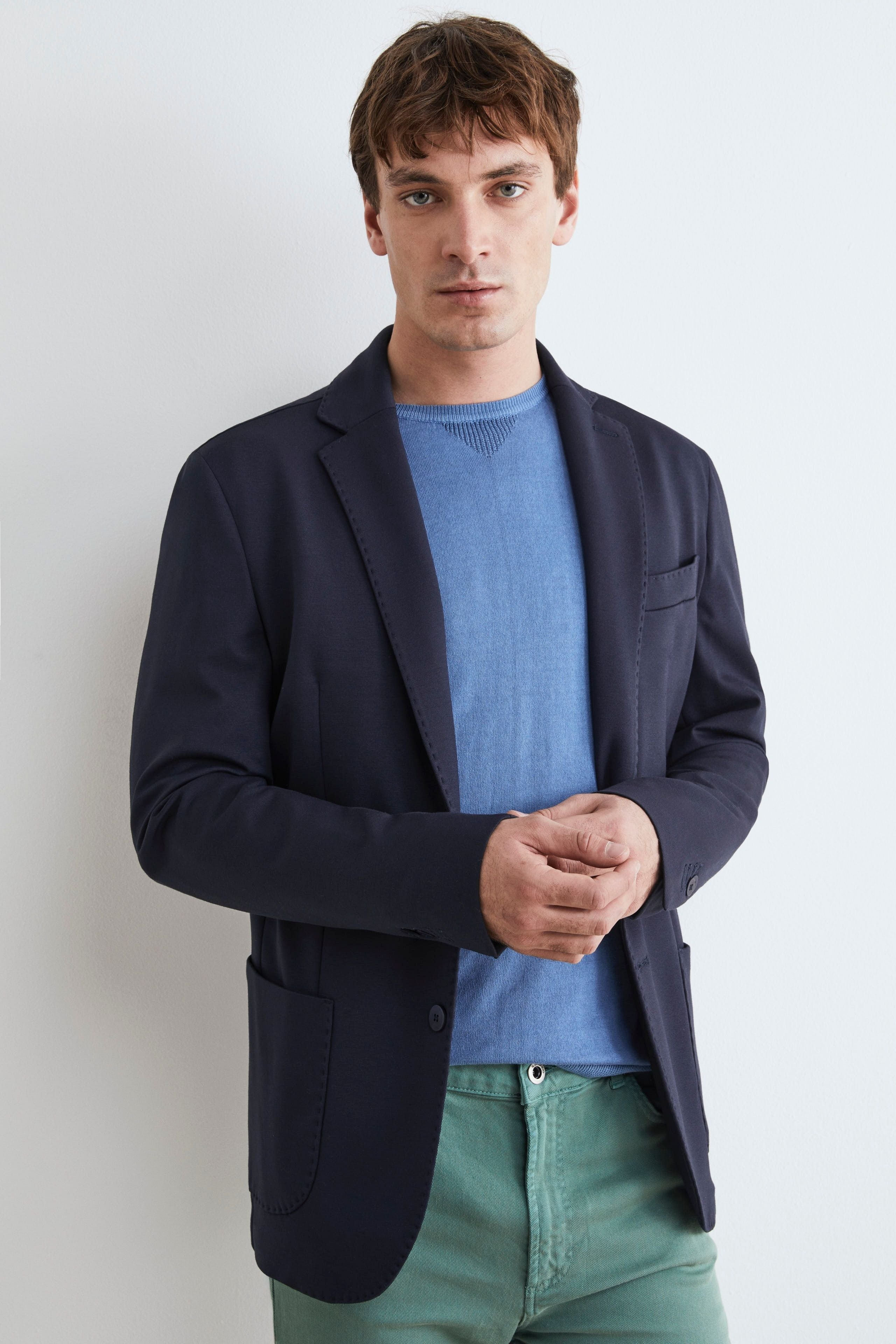 Veste en jersey pour hommes - BLEU