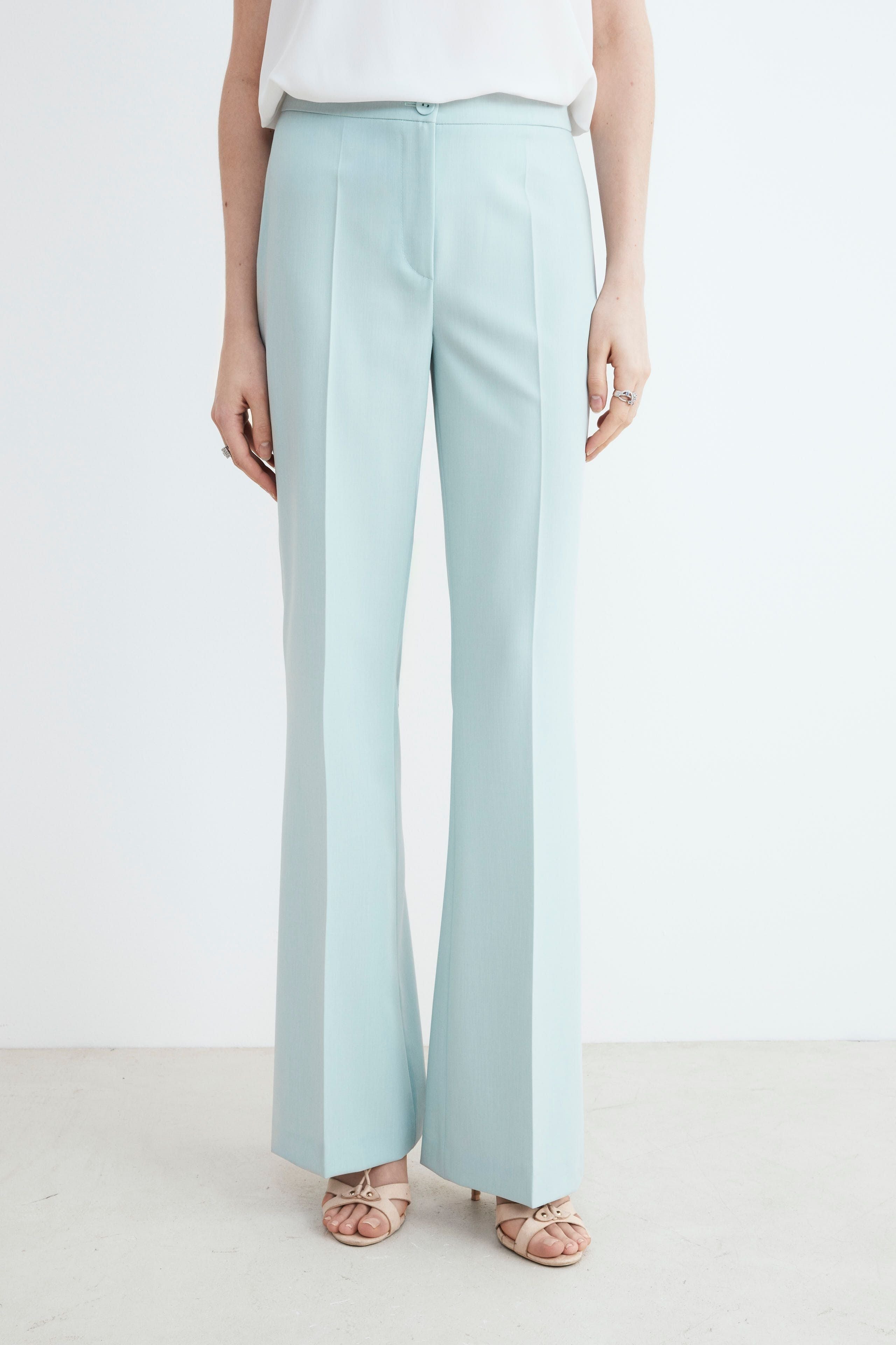 Elegant formal trousers - Aqua green