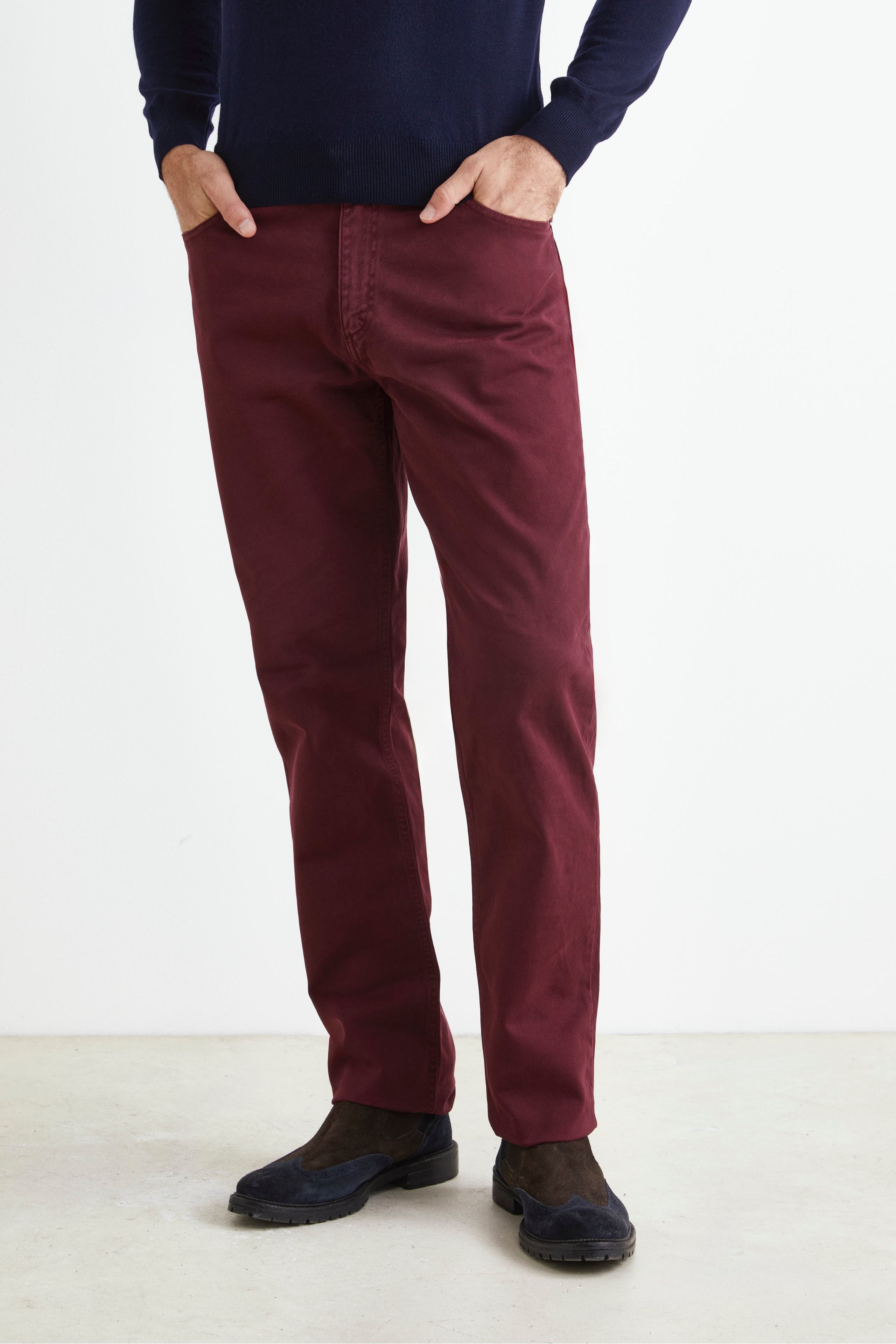 Pantalone Cinque Tasche Regular Fit - BORDEAUX