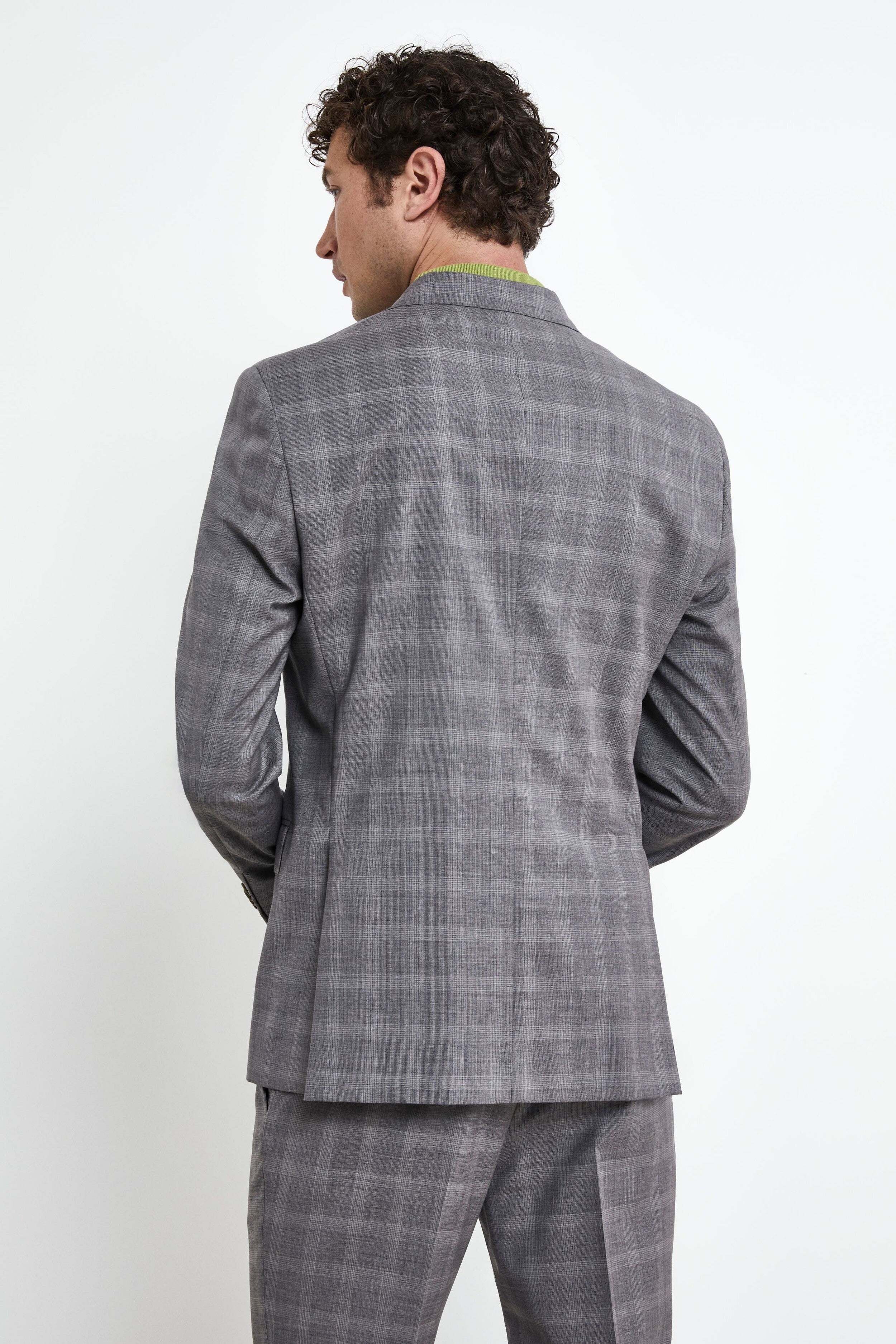 Grey Check Suit - WALES GREY